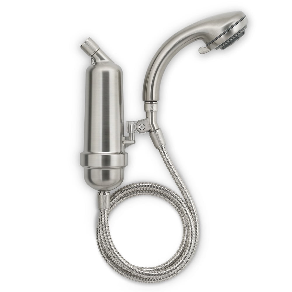 WaterChef Premium Shower Filter System SF-7C, Advanced Filtration, Adjustable Wand (Brushed Nickel)
