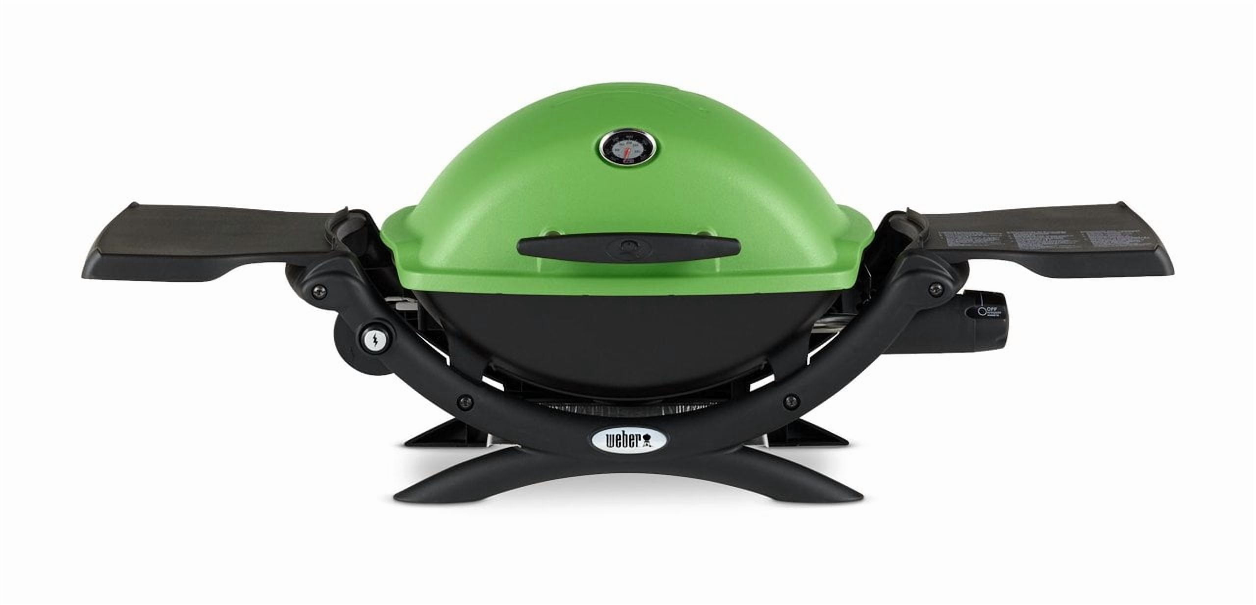 Weber Q 1200 1-Burner Green Propane Gas Portable Grill