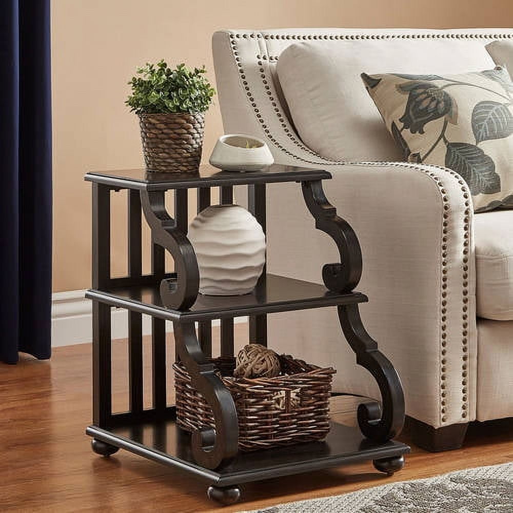 Weston Home Caden End Table, Antique Black