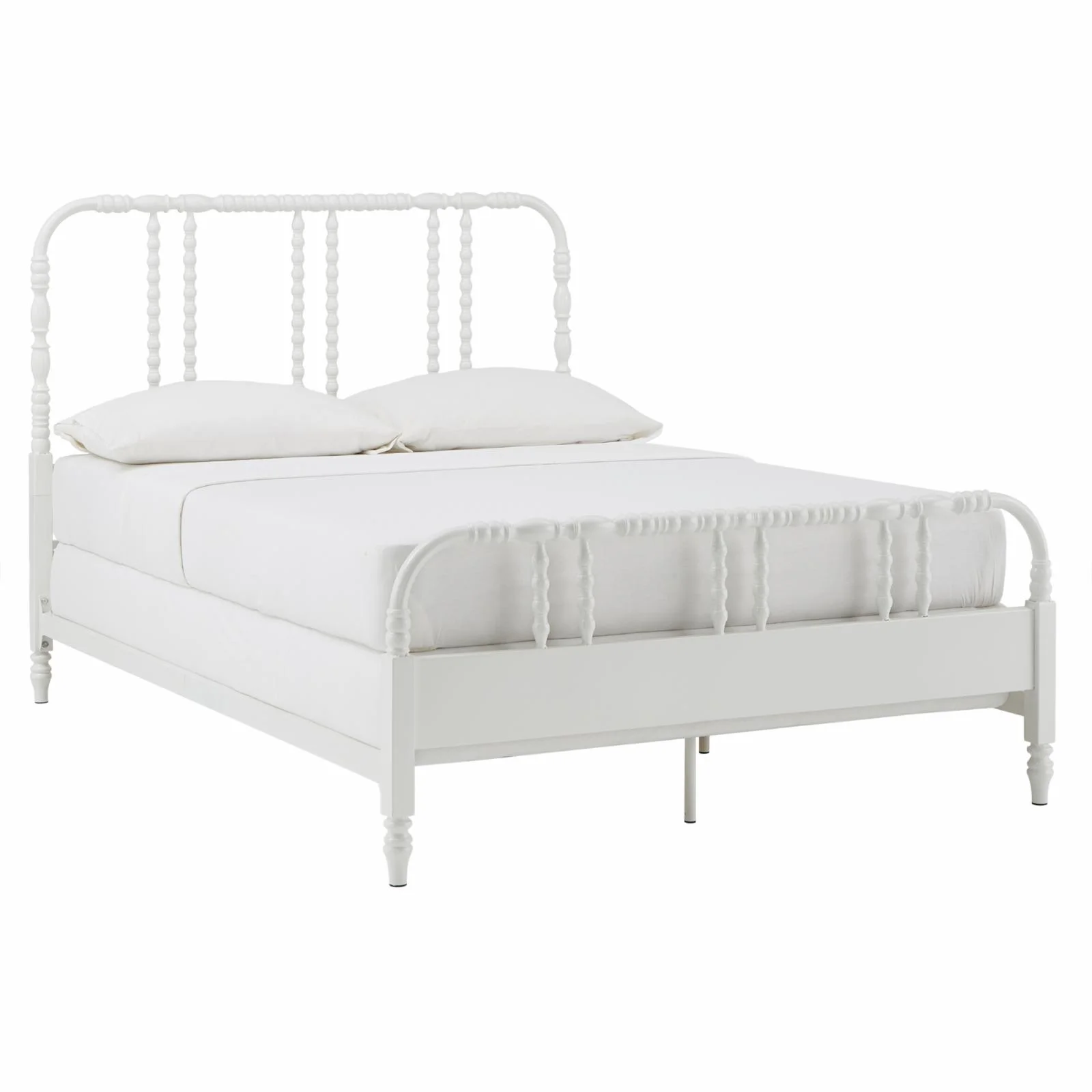 Weston Home Leona Metal Spool Panel Full Bed, White