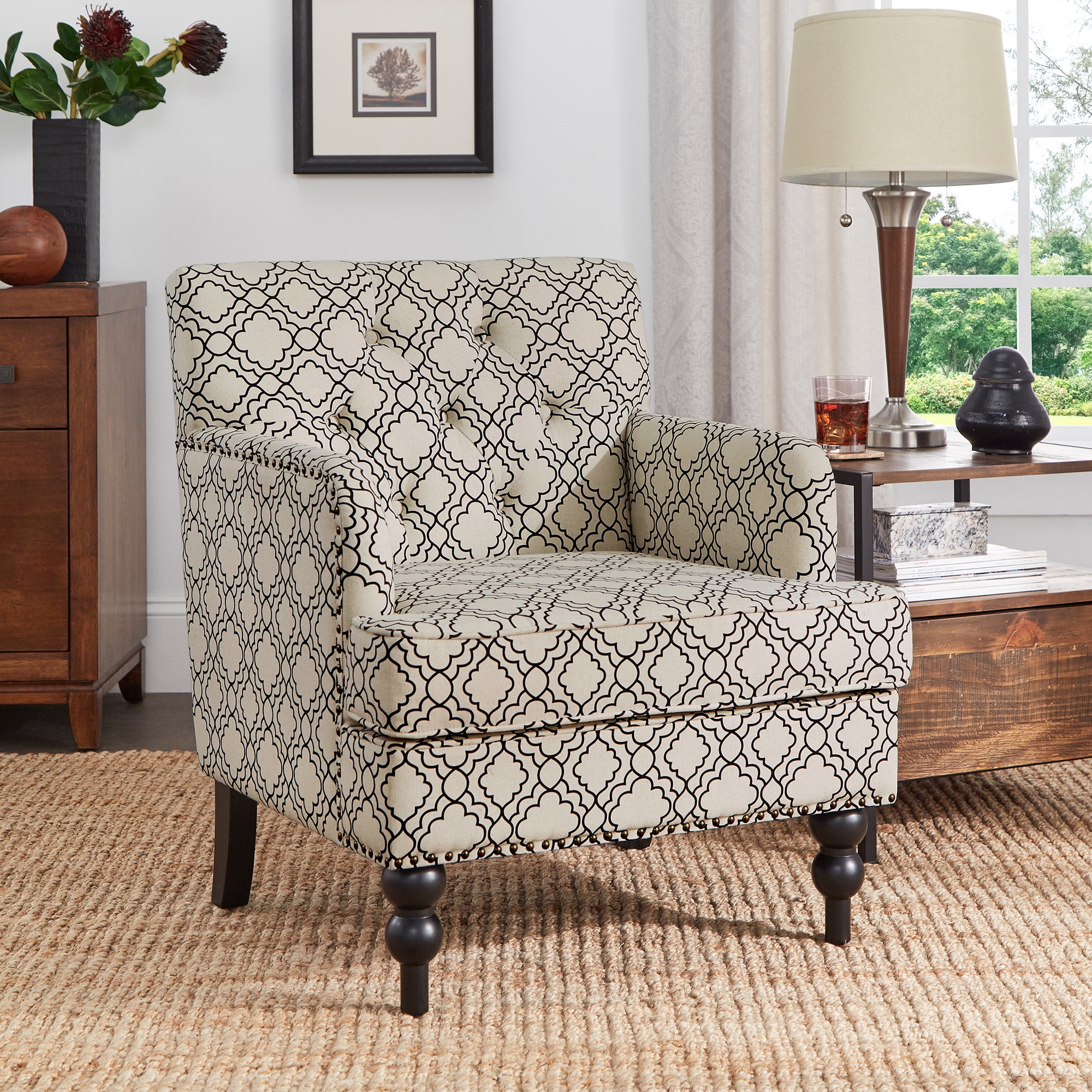 Weston Home Pippa Club Chair, White Moroccan