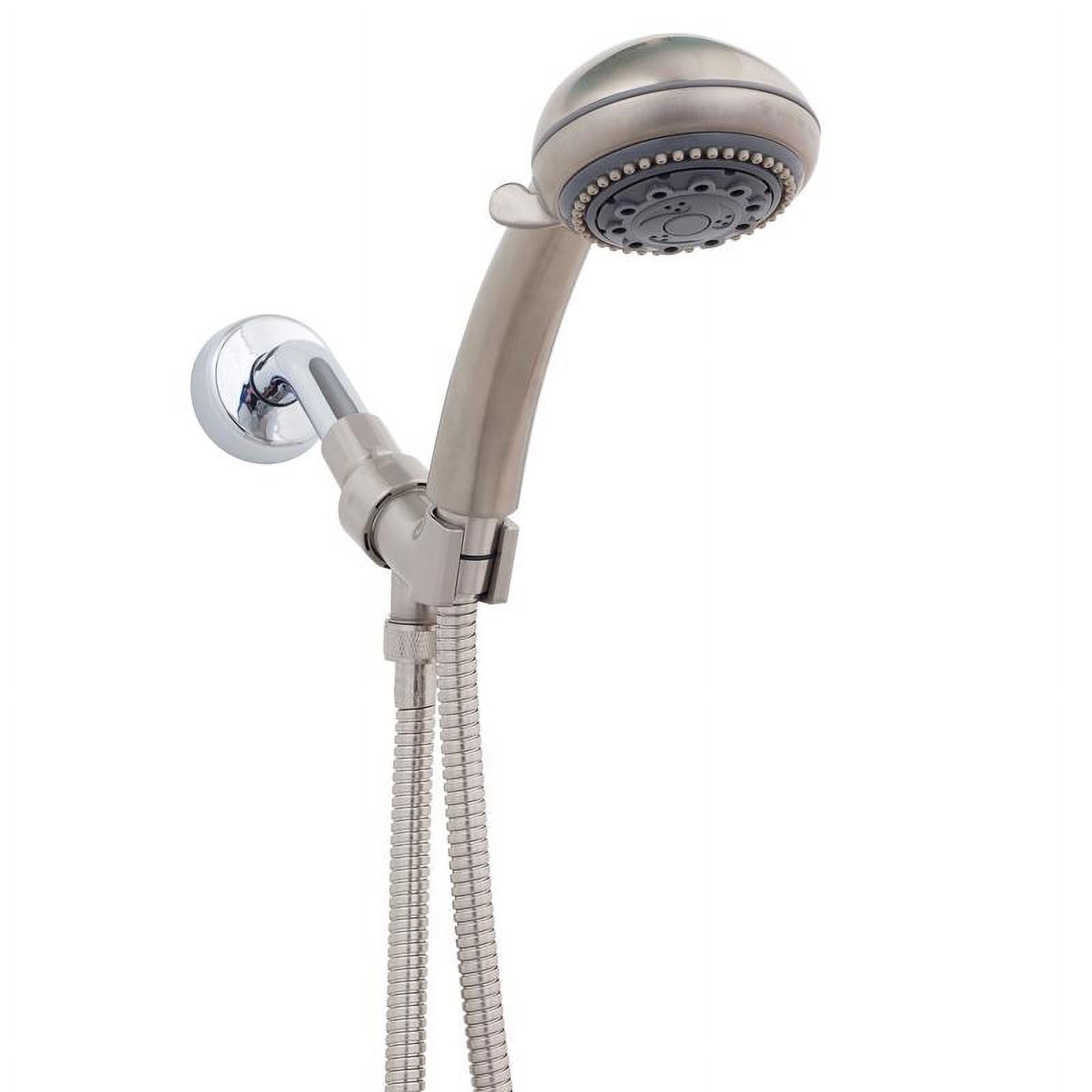 Whedon Champagne Massage Brushed Nickel Plastic 5 settings Handheld Showerhead 2.5 gpm