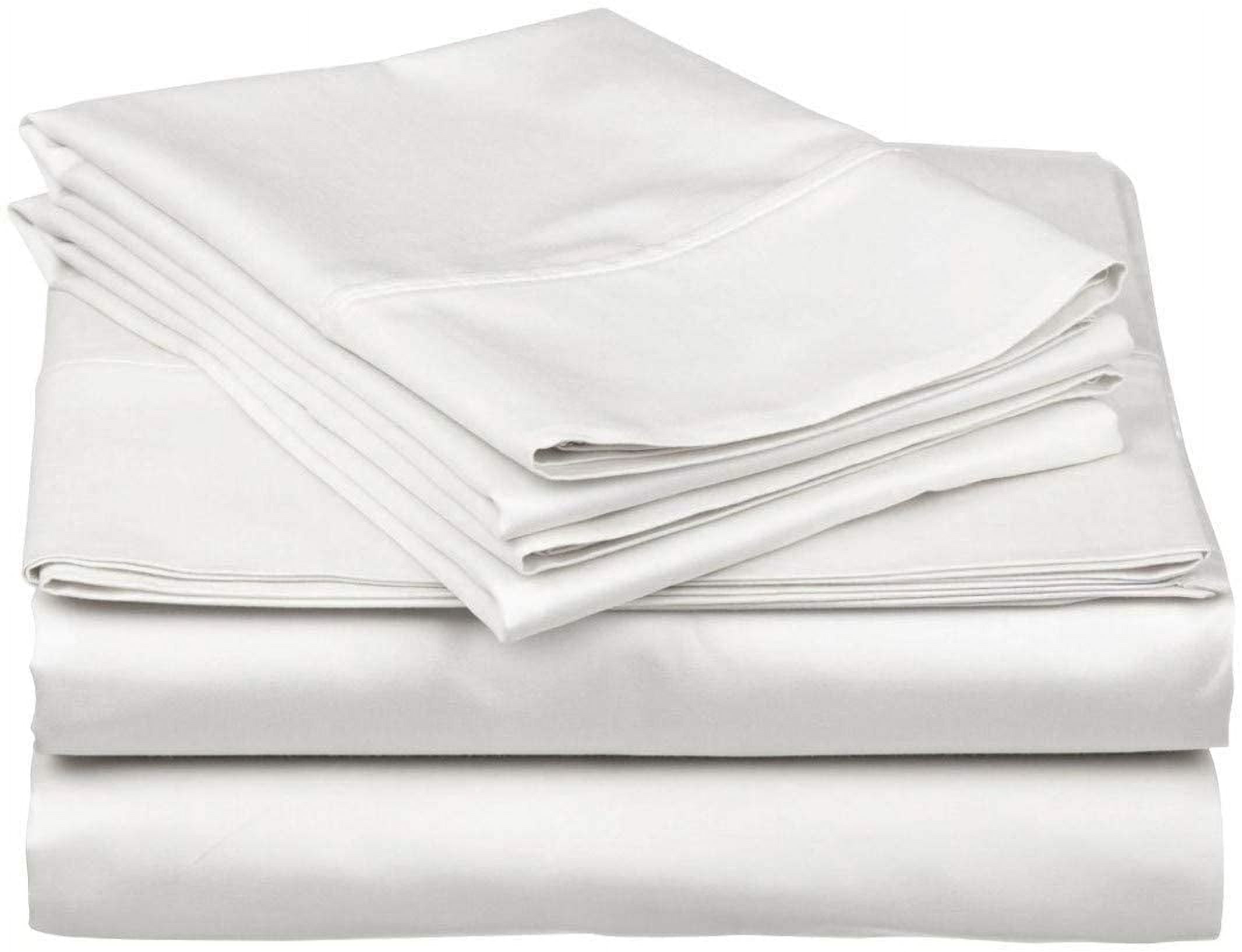 White Solid Queen (60"x 74") Size Sleeper Sofa Bed Sheet Set - Luxury 100% Egyptian Cotton - 800 Thread Count - Fits Mattresses Up to 5" Inches Deep Pocket