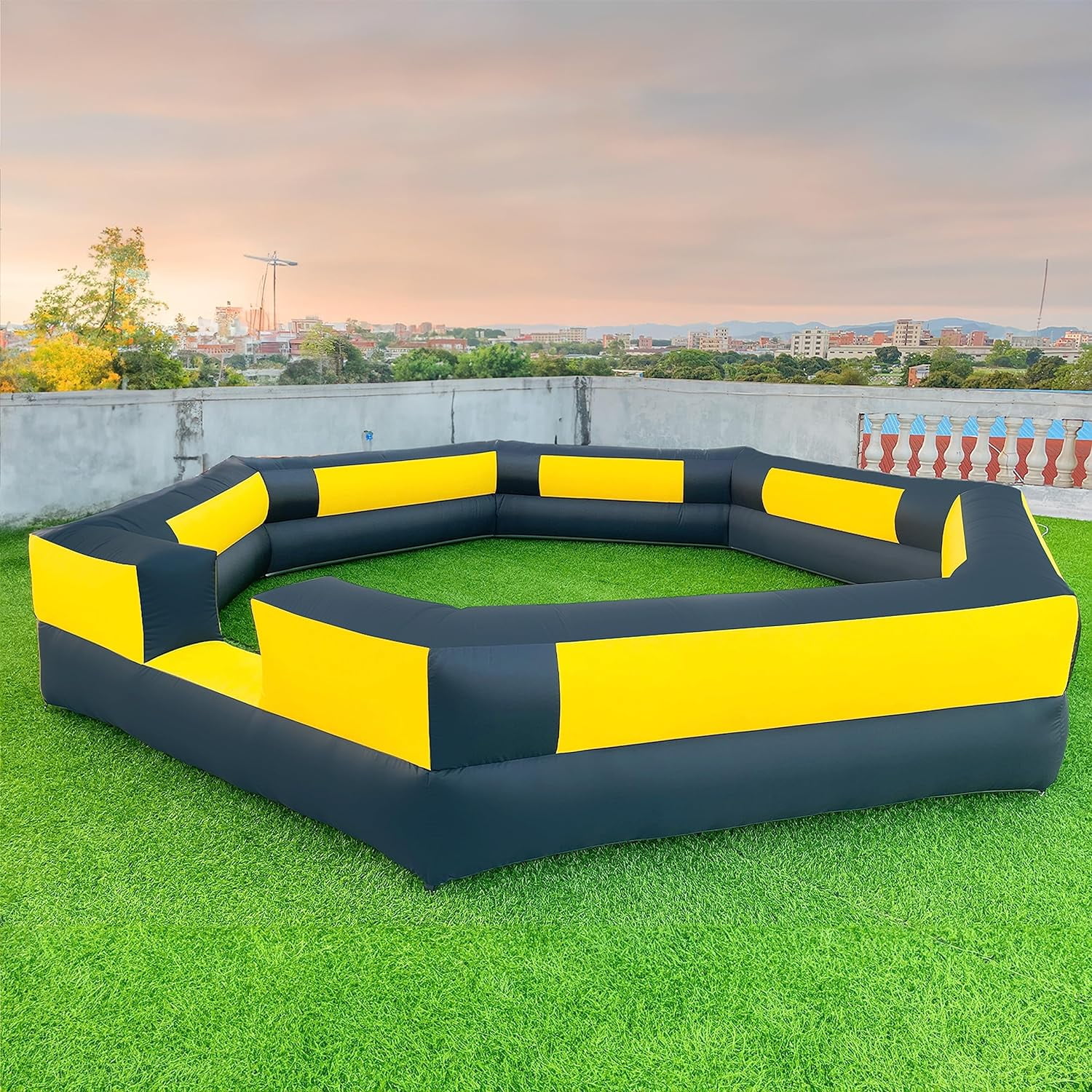 WARSUN 15FT Gaga Ball Pit Inflatable with Powerful Blower Portable Gagaball Court for Indoor Outdoor