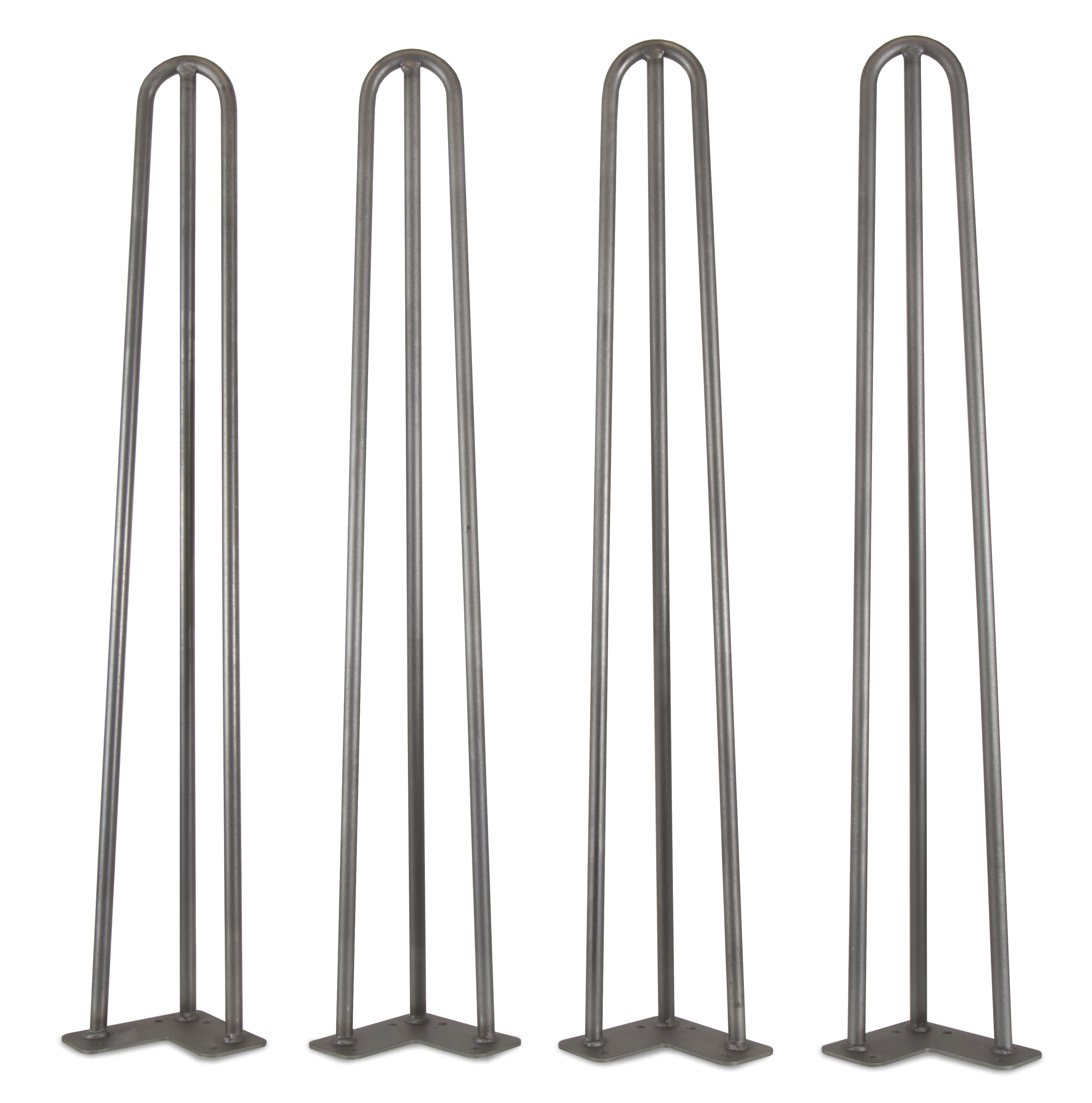 WEN Products 28-Inch Mid-Century Modern Raw Steel Hairpin Table Legs, 1/2-Inch Diameter, Set Of 4