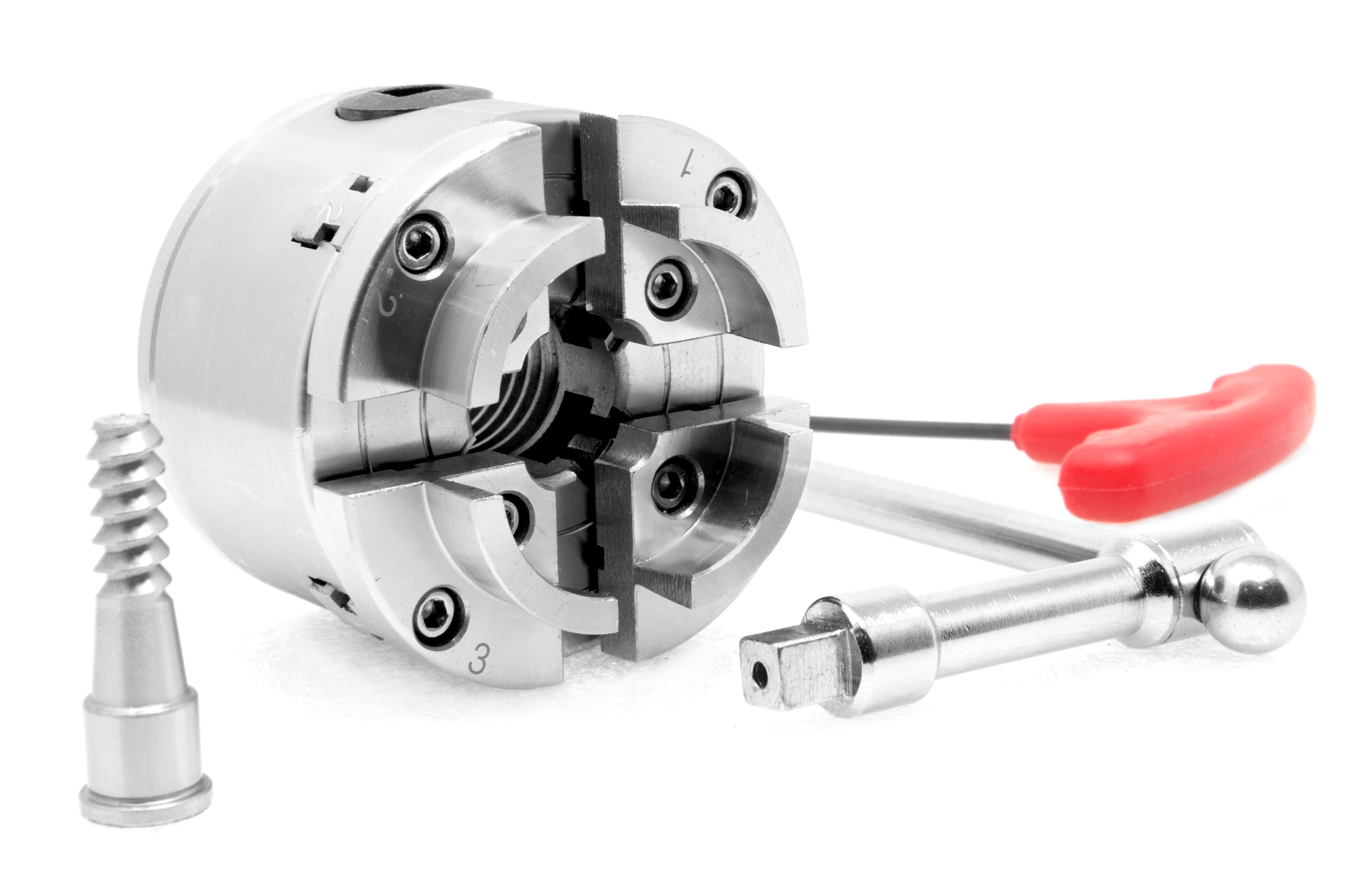 WEN 2.75-Inch 4-Jaw Self-Centering Keyed Lathe Chuck Set with 1-Inch x 8TPI Thread, LA4275