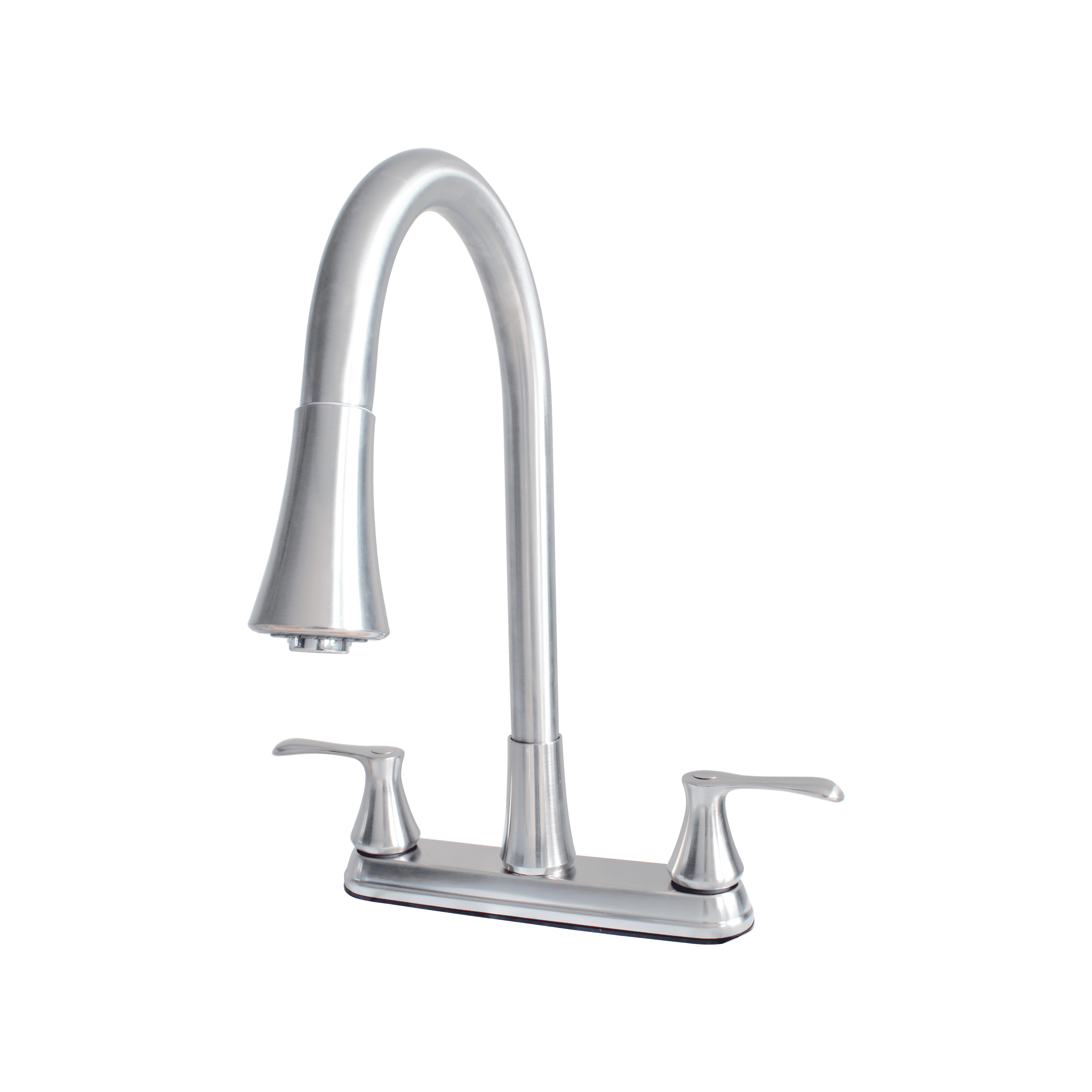 WMF-8201ZNL-CP Hybrid Metal Double Handle Kitchen Faucet with Pull Down Sprayer, Chrome