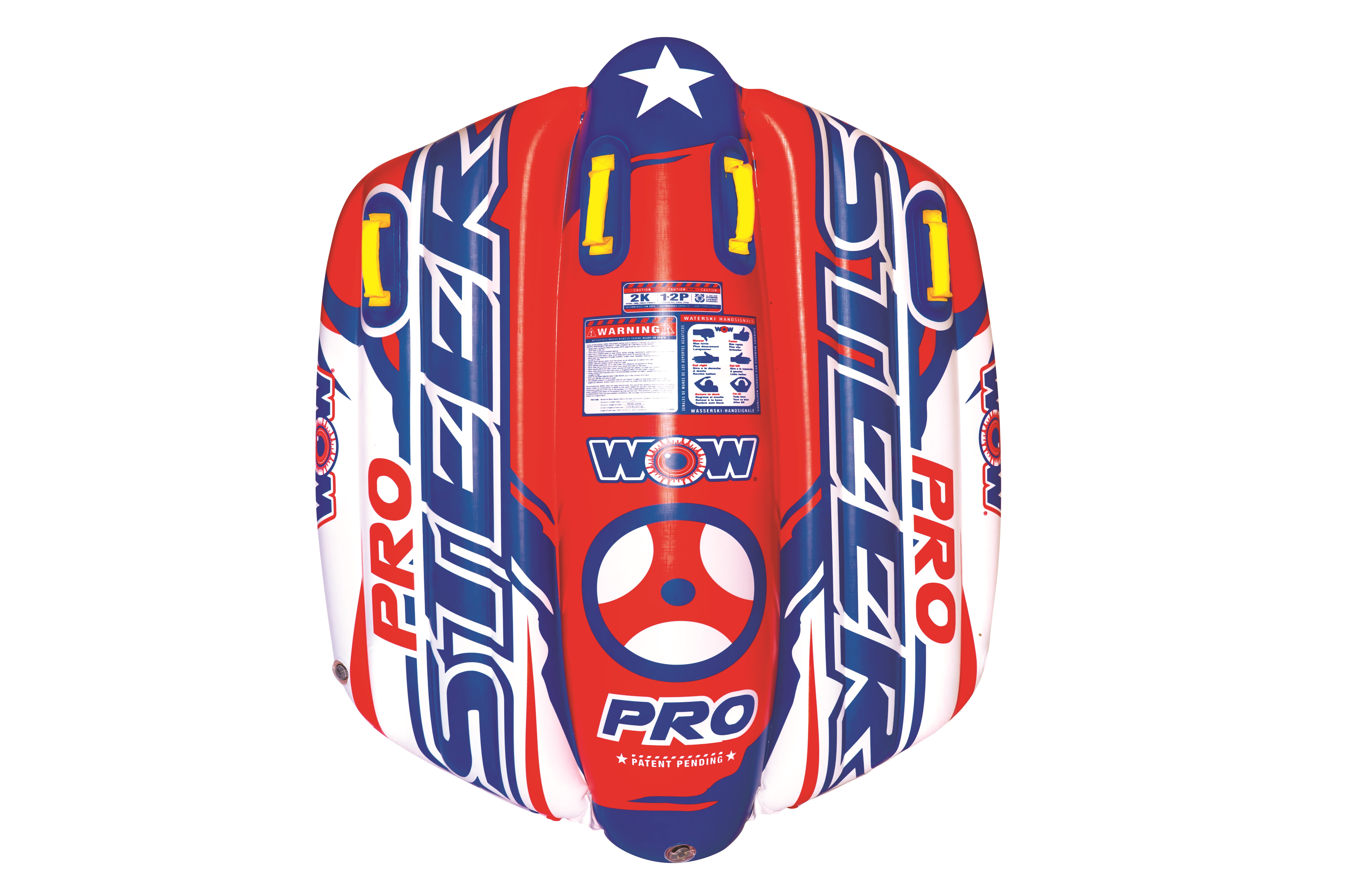 WOW Sports Pro Steer 1-Person Waterski Towable Tube for Boating