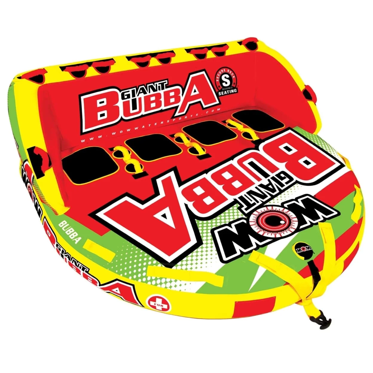 WOW Sports Giant Bubba Hi Vis Waterskiing Towable, 1 Pack