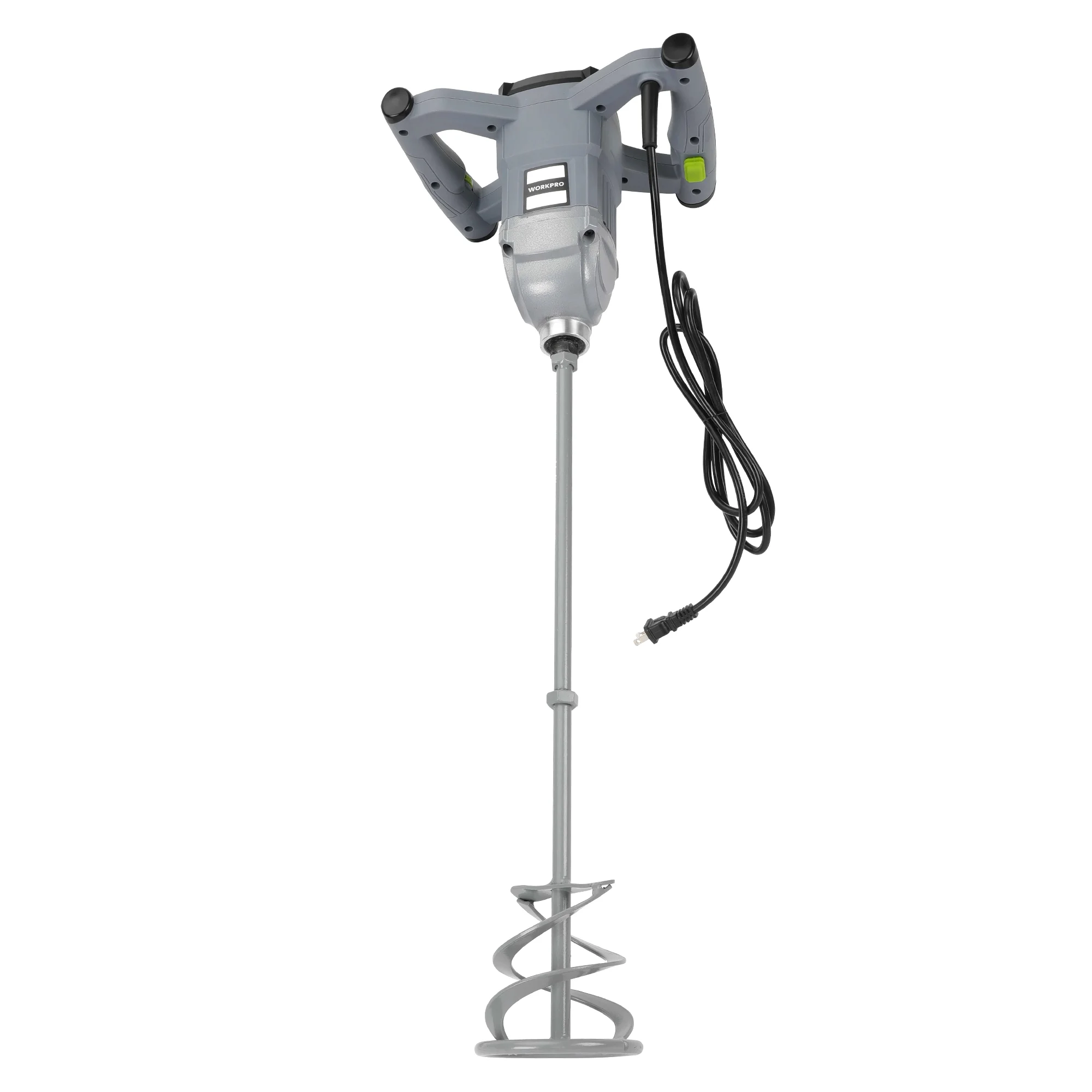 WORKPRO 12A Electric Cement and Concrete Mixer 650 Watts Gray Steel 12.21-in 16.14-in
