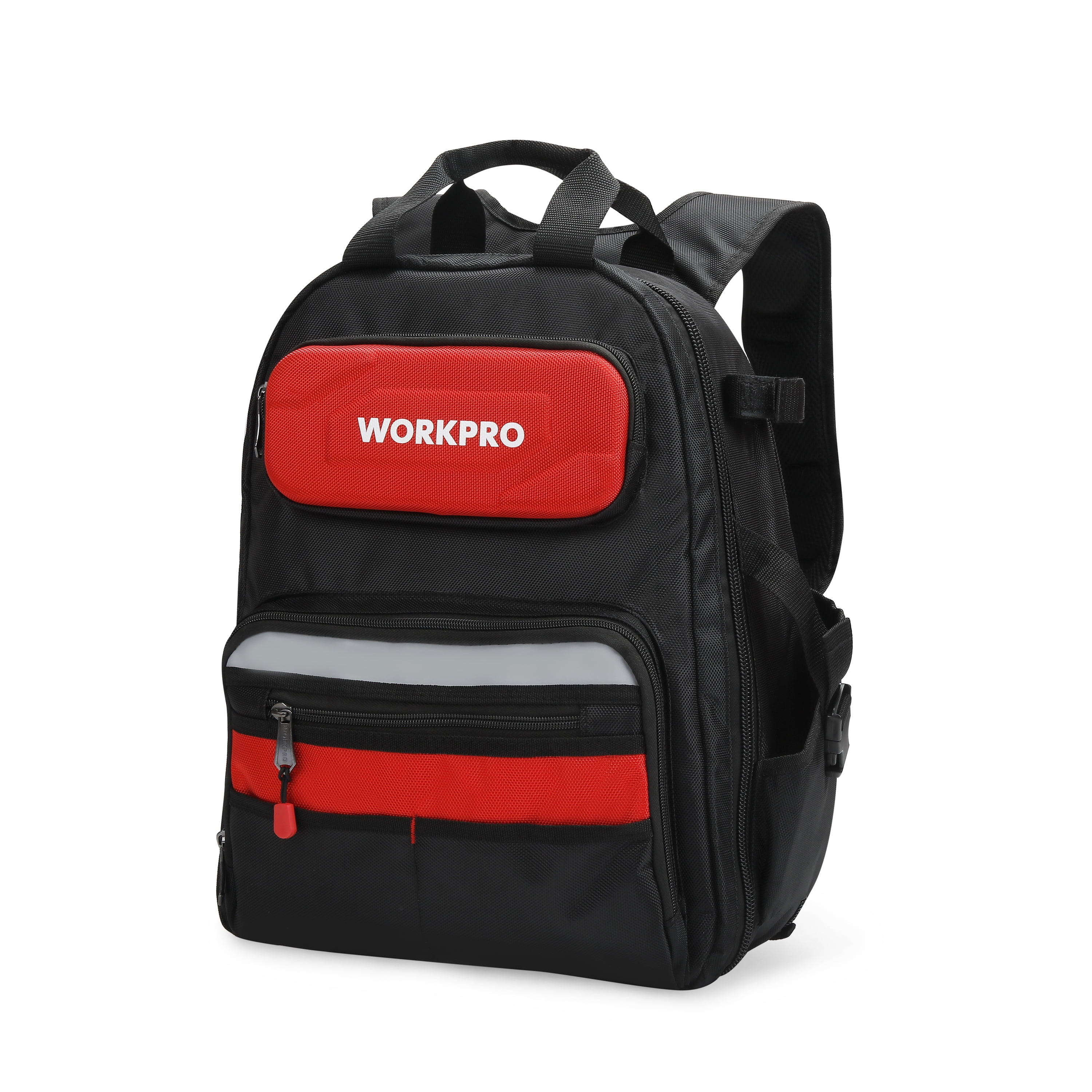 WORKPRO 29-Pocket Heavy-Duty Tool Backpack with Rubber Feet, Padded Back, Perfect Storage & Organizer for Electricians, Plumbers, Contractors, HVAC, W081131A