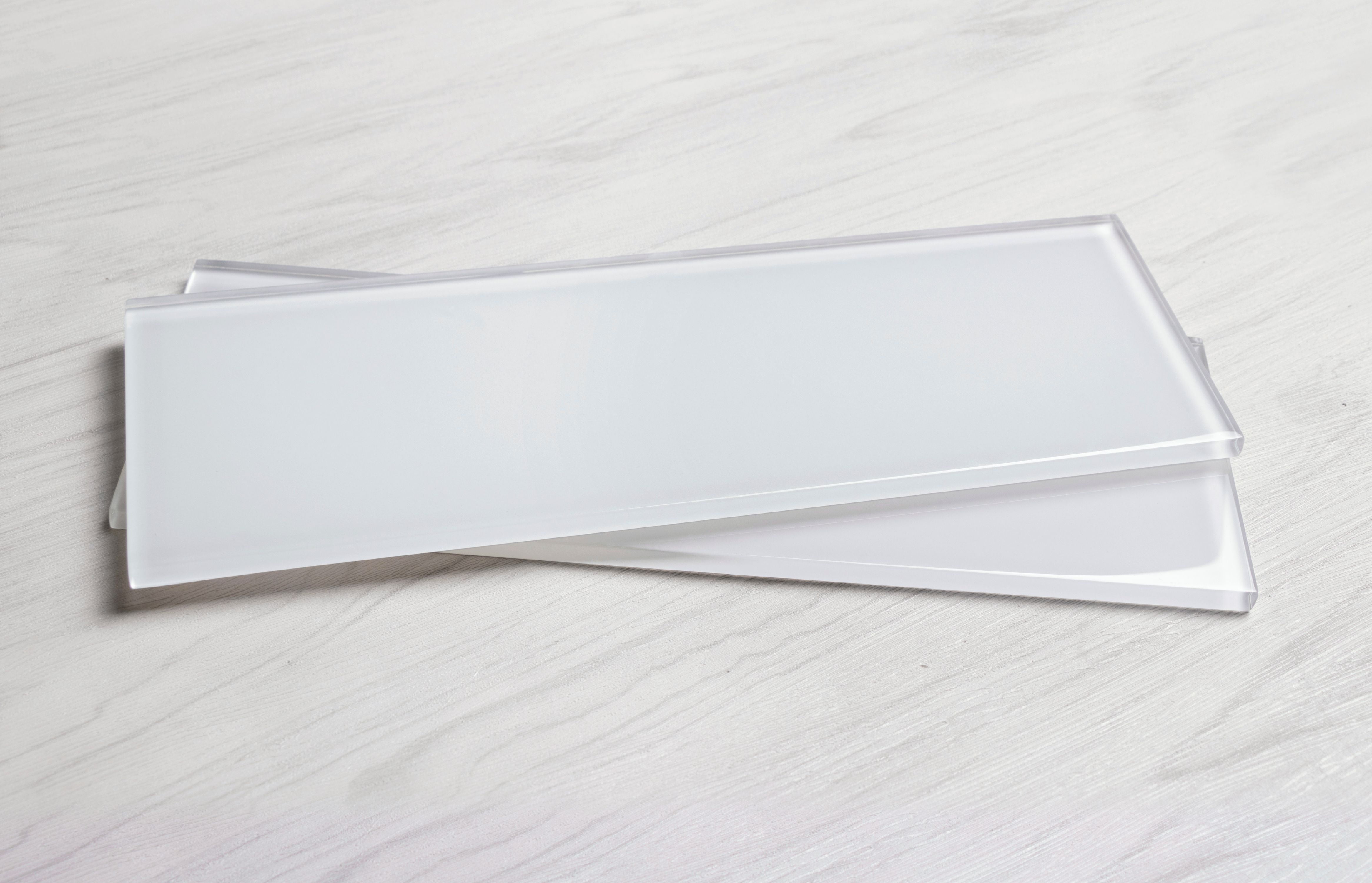 WS Tiles - Premium White 4 in. x 12 in. Individual Glass Subway Wall Tile (5 sq. ft / Case)