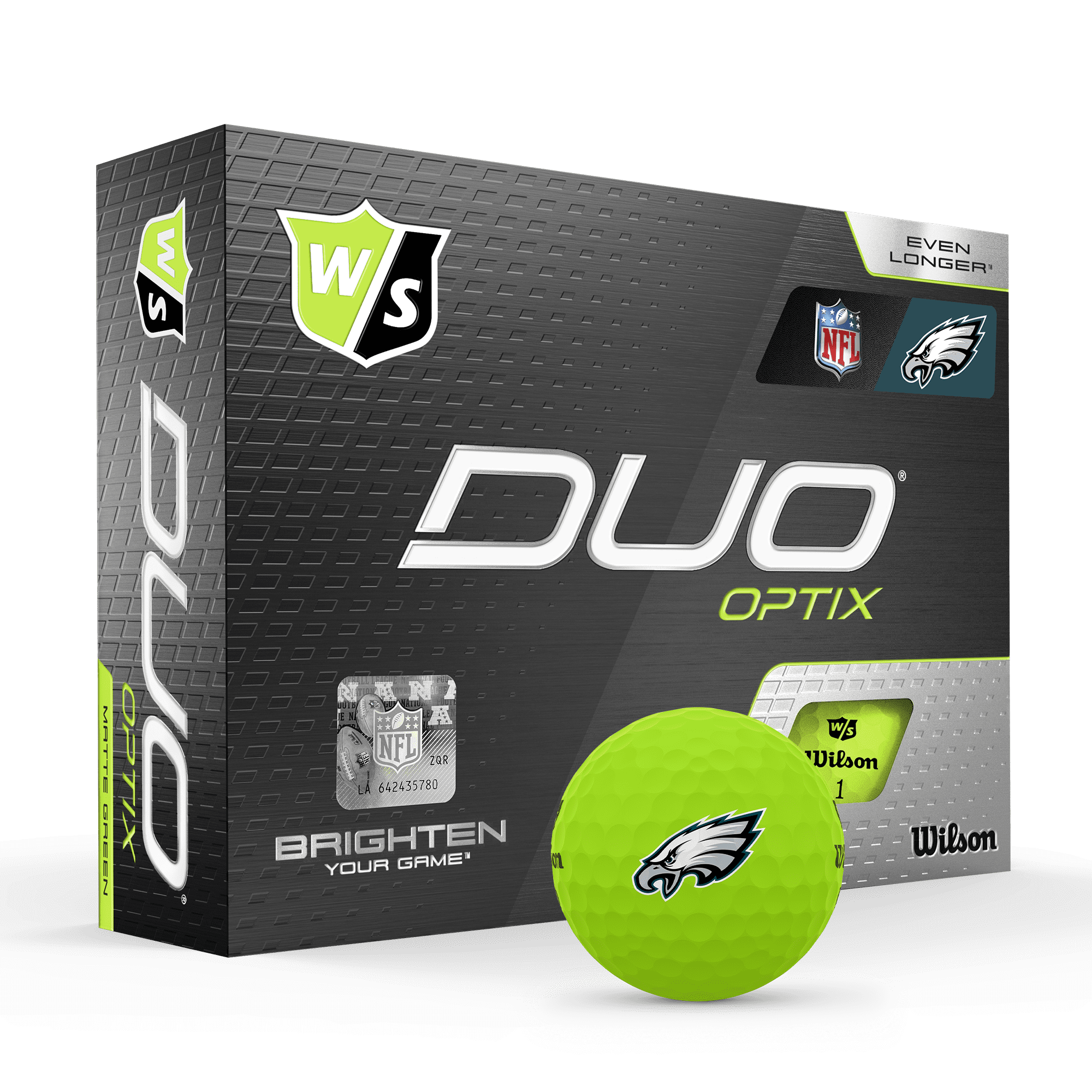 Wilson Staff Duo Optix NFL Golf Balls Green, Philadelphia Eagles
