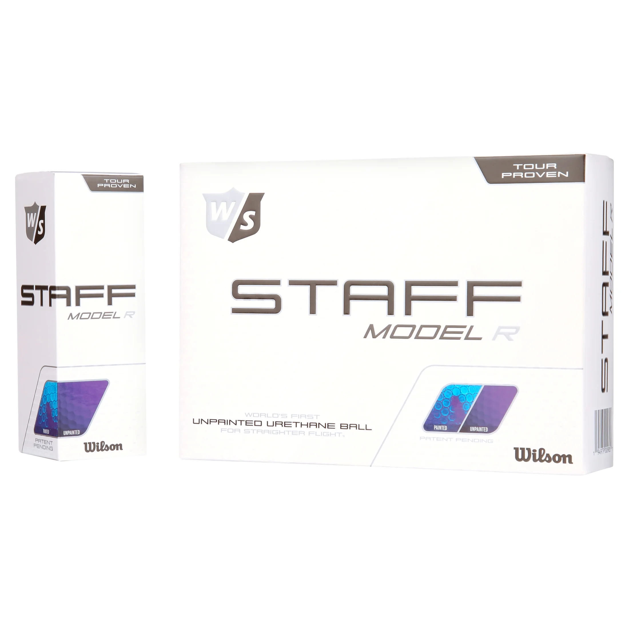 Wilson Staff Model R Golf Balls, 1 Dozen - Unpainted Urethane, Matte White