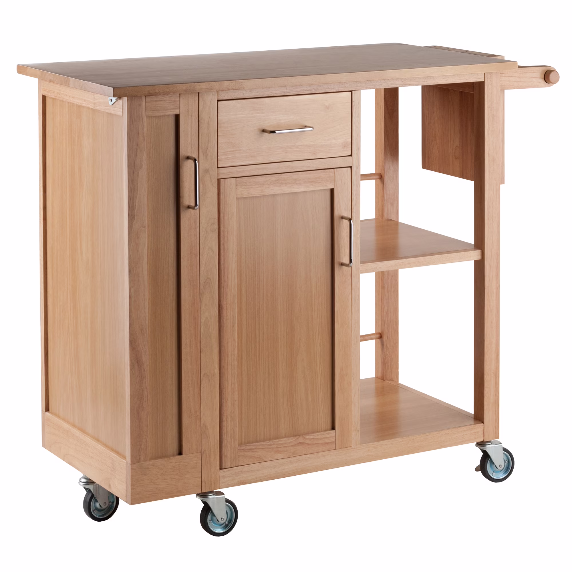 Winsome Wood Douglas Kitchen Utility Cart, Natural Finish