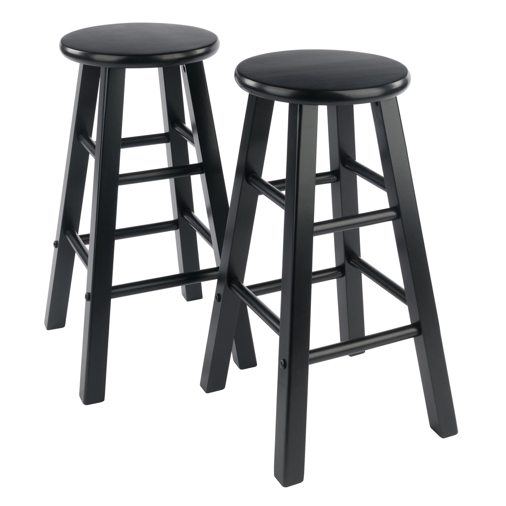 Winsome Element 2-Piece Counter Stools, Black Finish