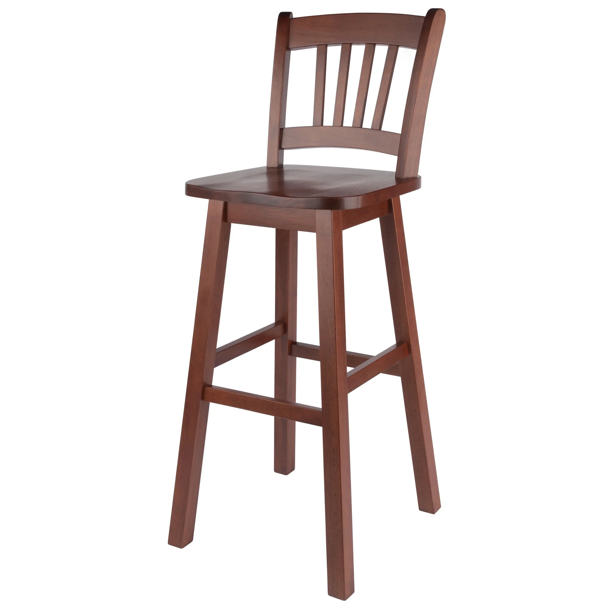 Winsome Wood Fina Swivel Seat Bar Stool, Walnut