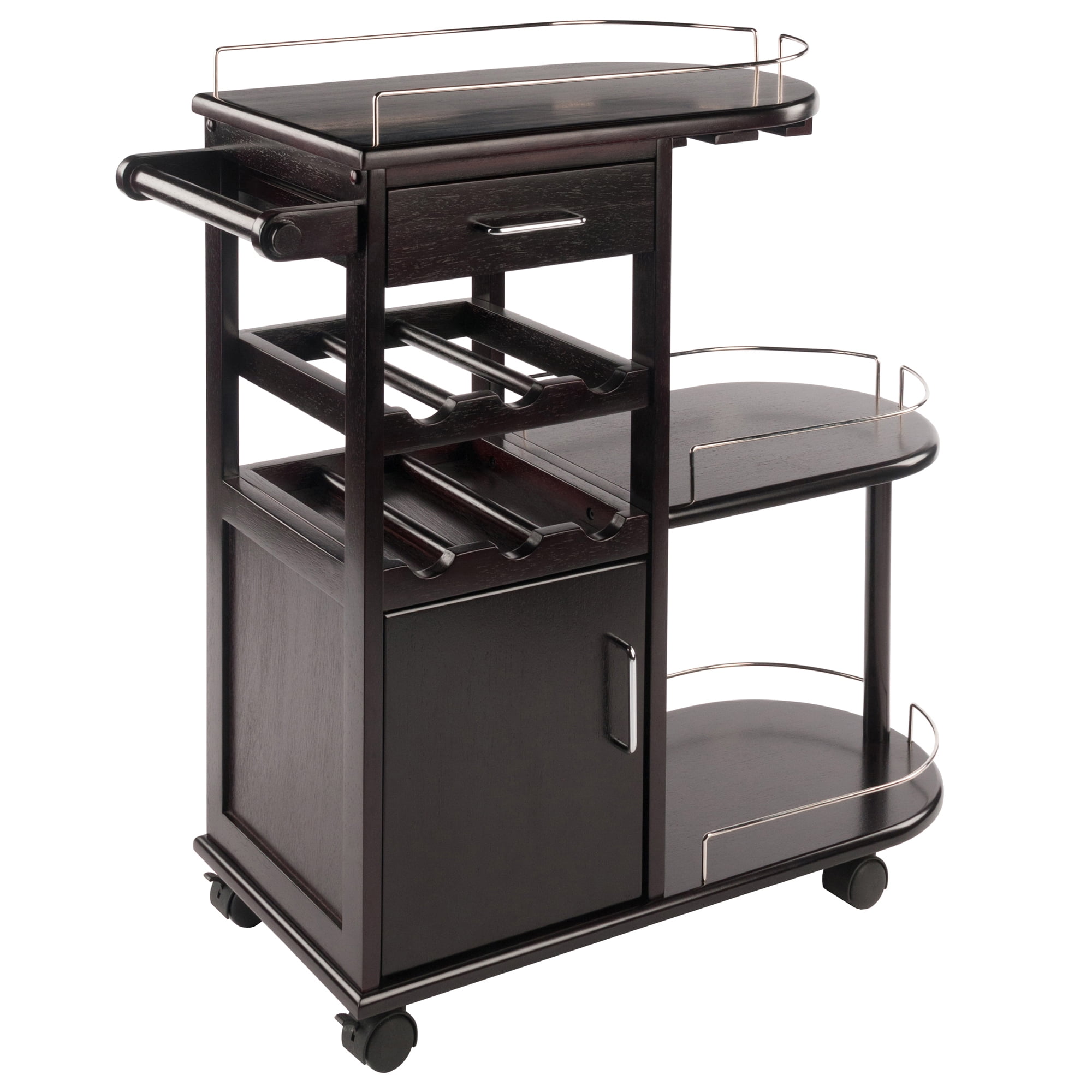 Winsome Jimmy Entertainment Cart, Espresso Finish