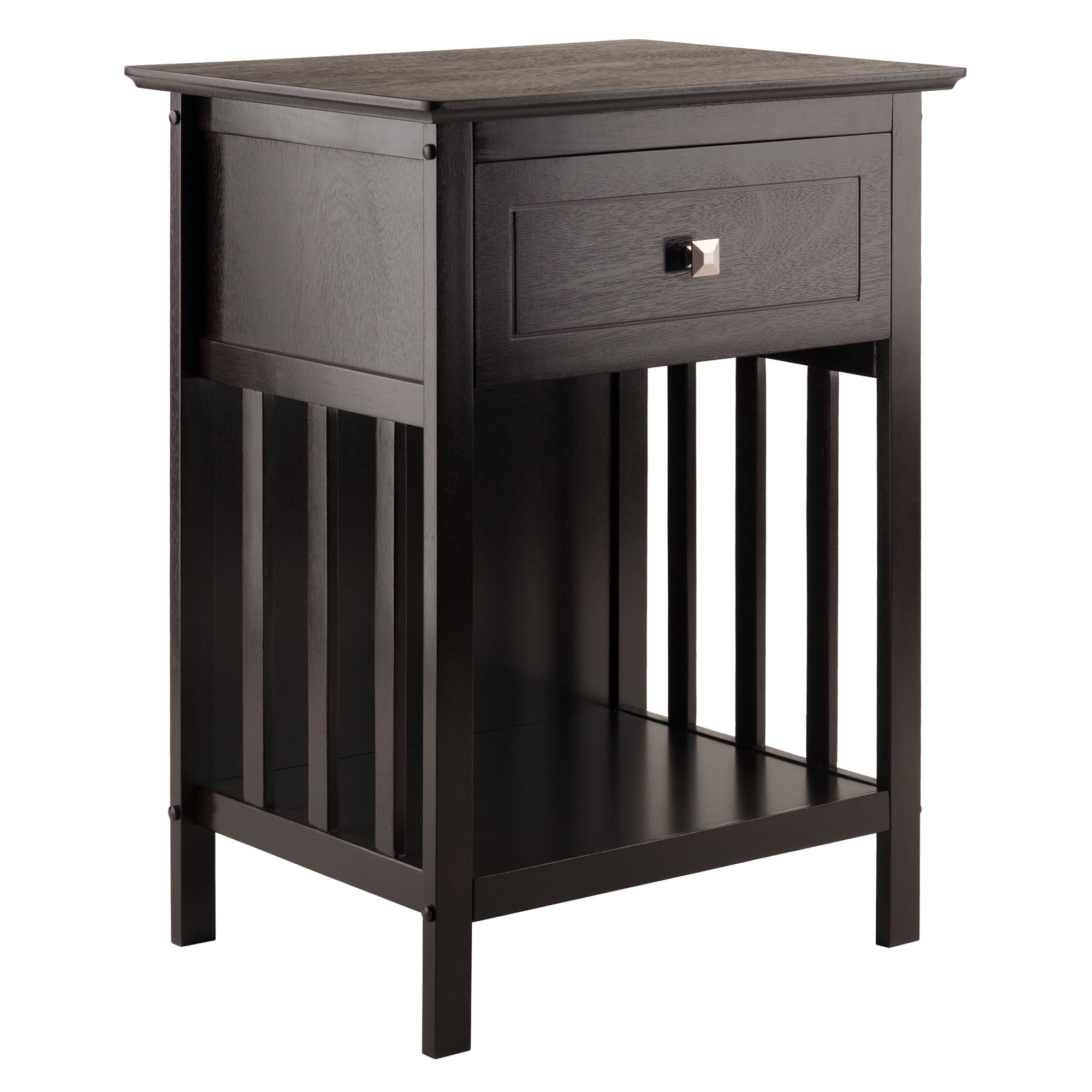 Winsome Marcel 1-Drawer Nightstand, Coffee Finish