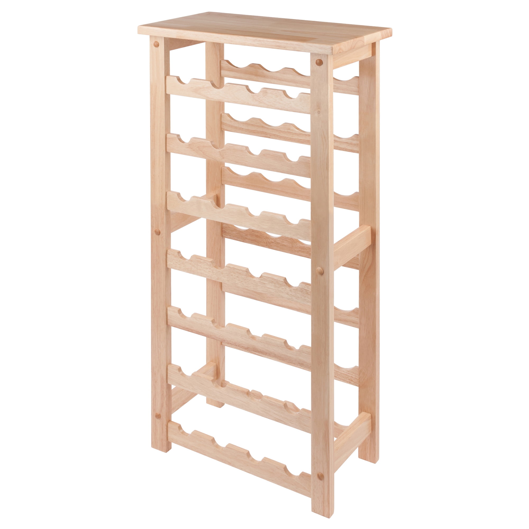 Winsome Napa 28-Bottle Wine Rack, Natural Finish