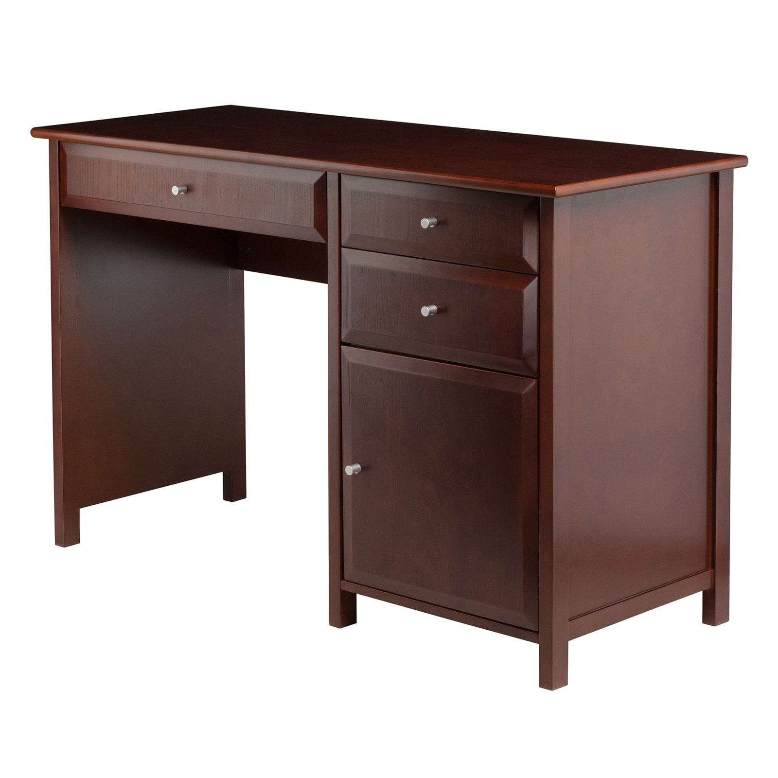 Winsome Delta Office Transitional Solid Wood Writing Desk in Walnut