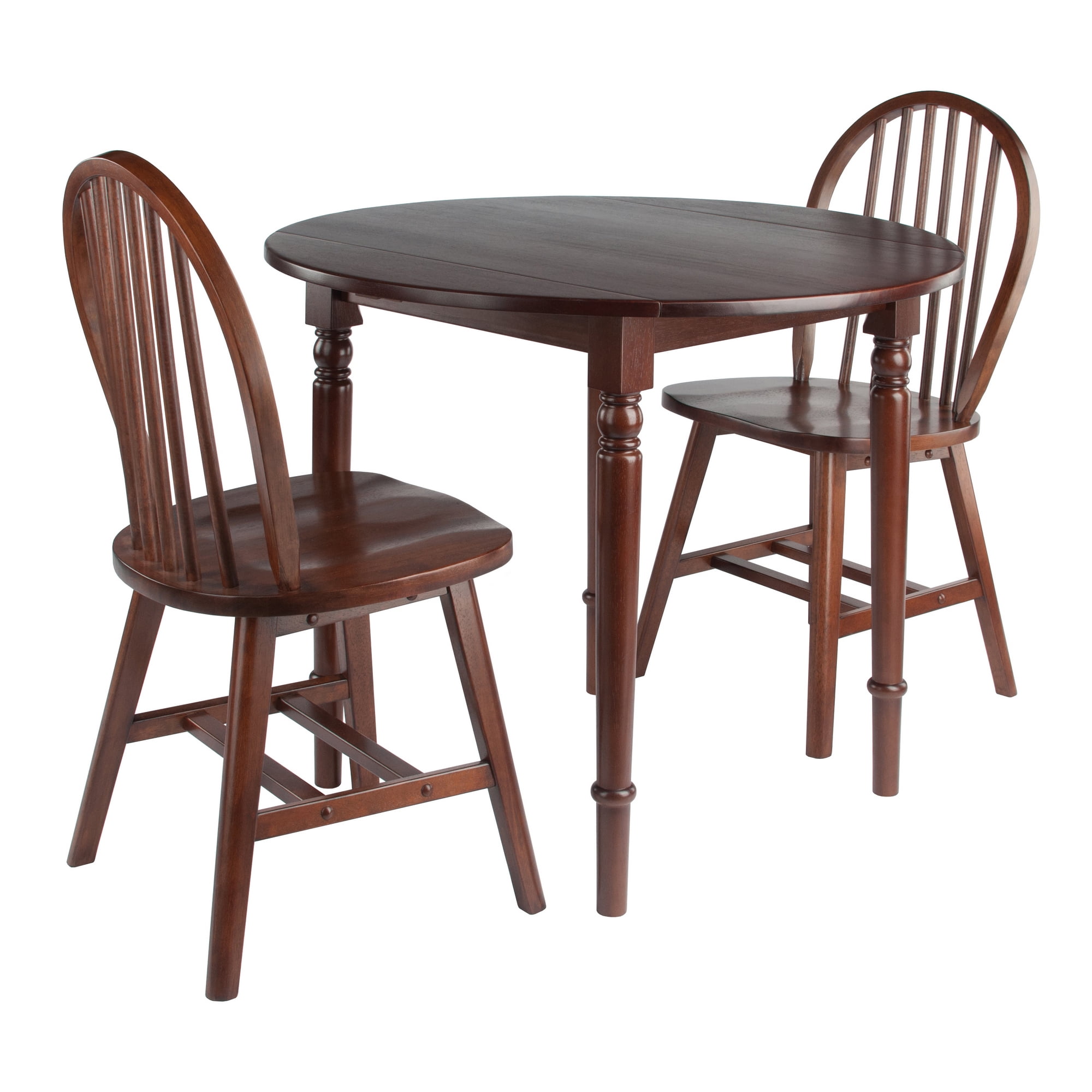 Winsome Sorella 3-Pc Dining Table Set, Walnut Finish