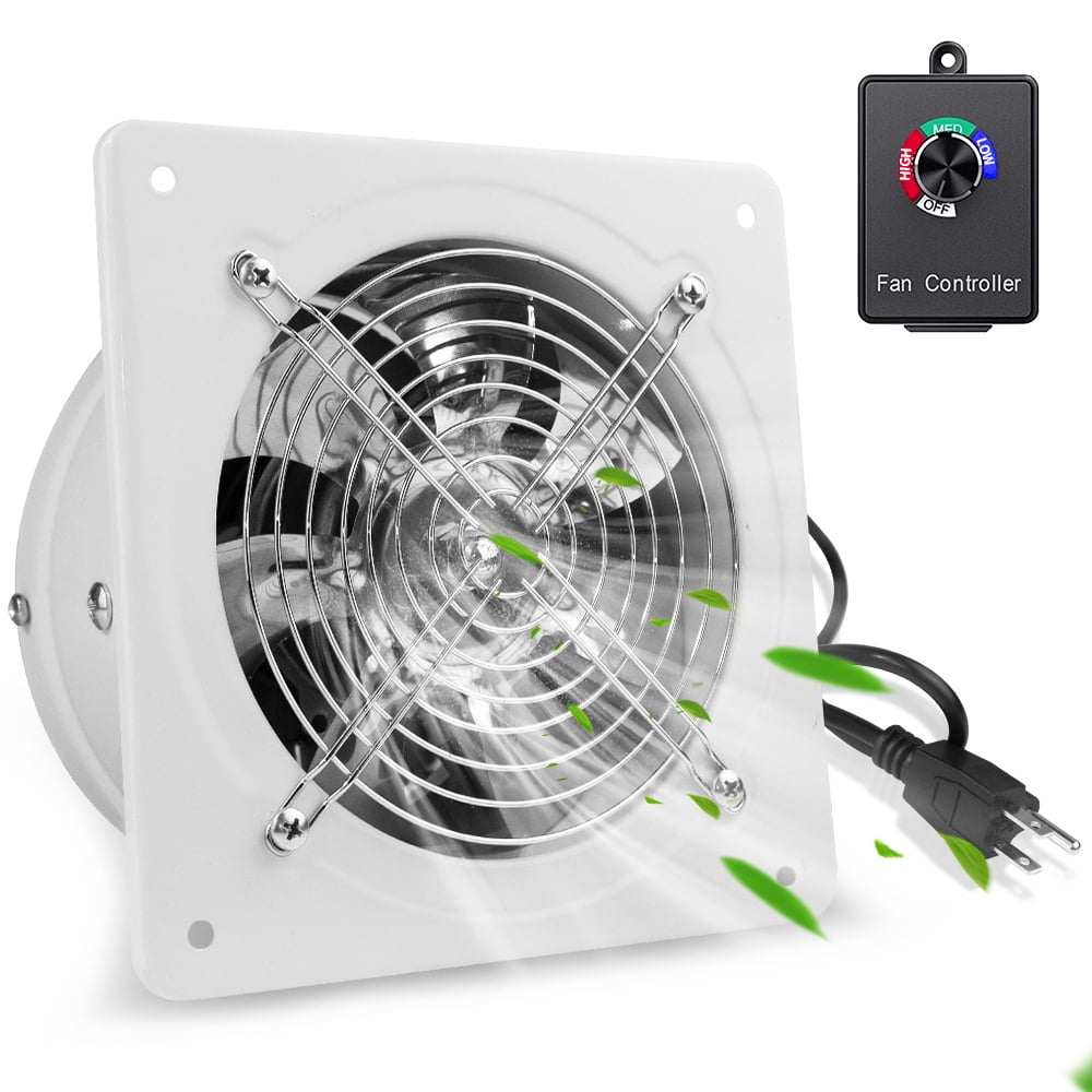 WiseWater 6'' Duct 353CFM 35W Wall Mounted Ventilator Fan 50dB, 2500 RPM - White