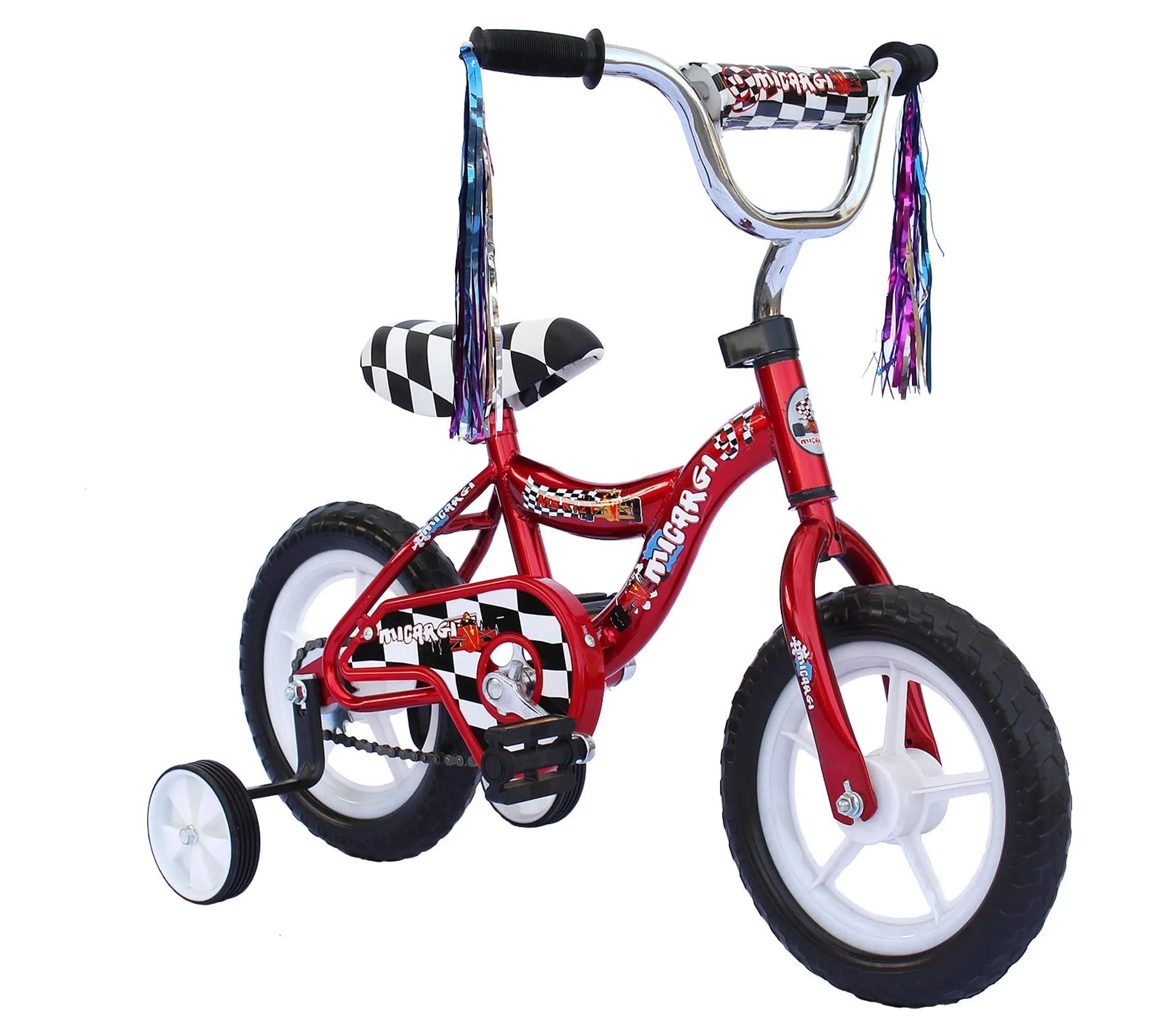 Wonder Wheels 12 In. Boy's or Girl's BMX Bicycle S-Type Frame EVA Tire No Brake Bike Kid's Bike - Red