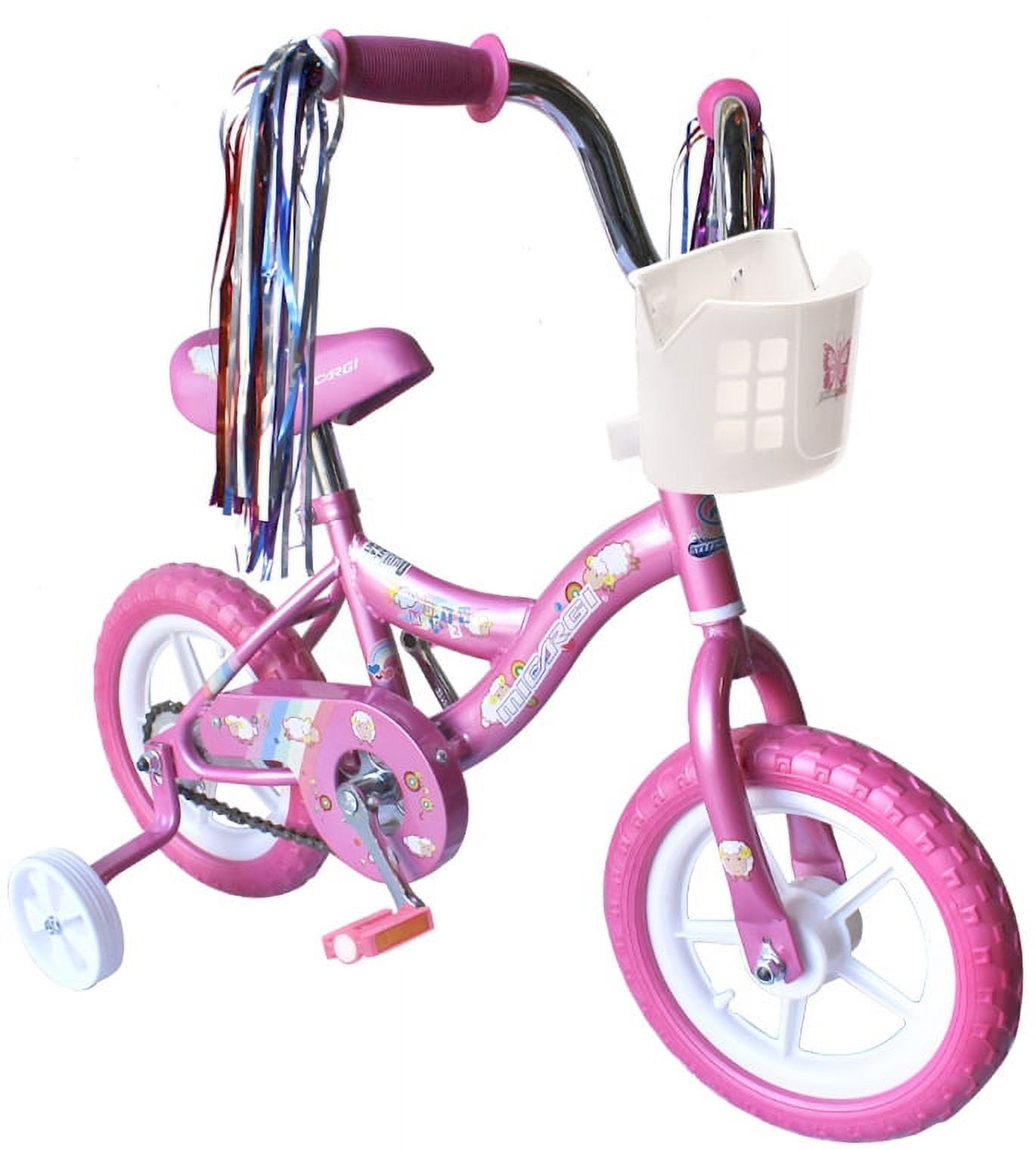 Wonder Wheels 12 In. Kid's Beginner Bicycle for 2-4 Years Old Boy's and Girl's with Foam Tire for Indoor Use No Brake, Pink