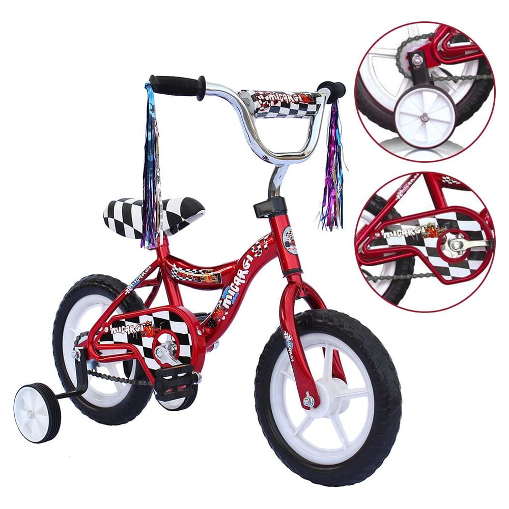 Wonderplay 12 inch Bike for 2-4 Years Old Kids, EVA Tires and Training Wheels,Great for Beginner