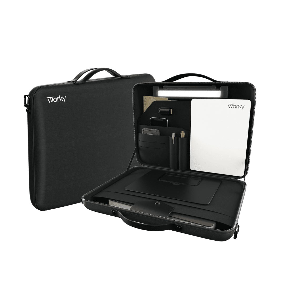 Worky 12-in-1 Multifunction Portable Briefcase Workstation Black