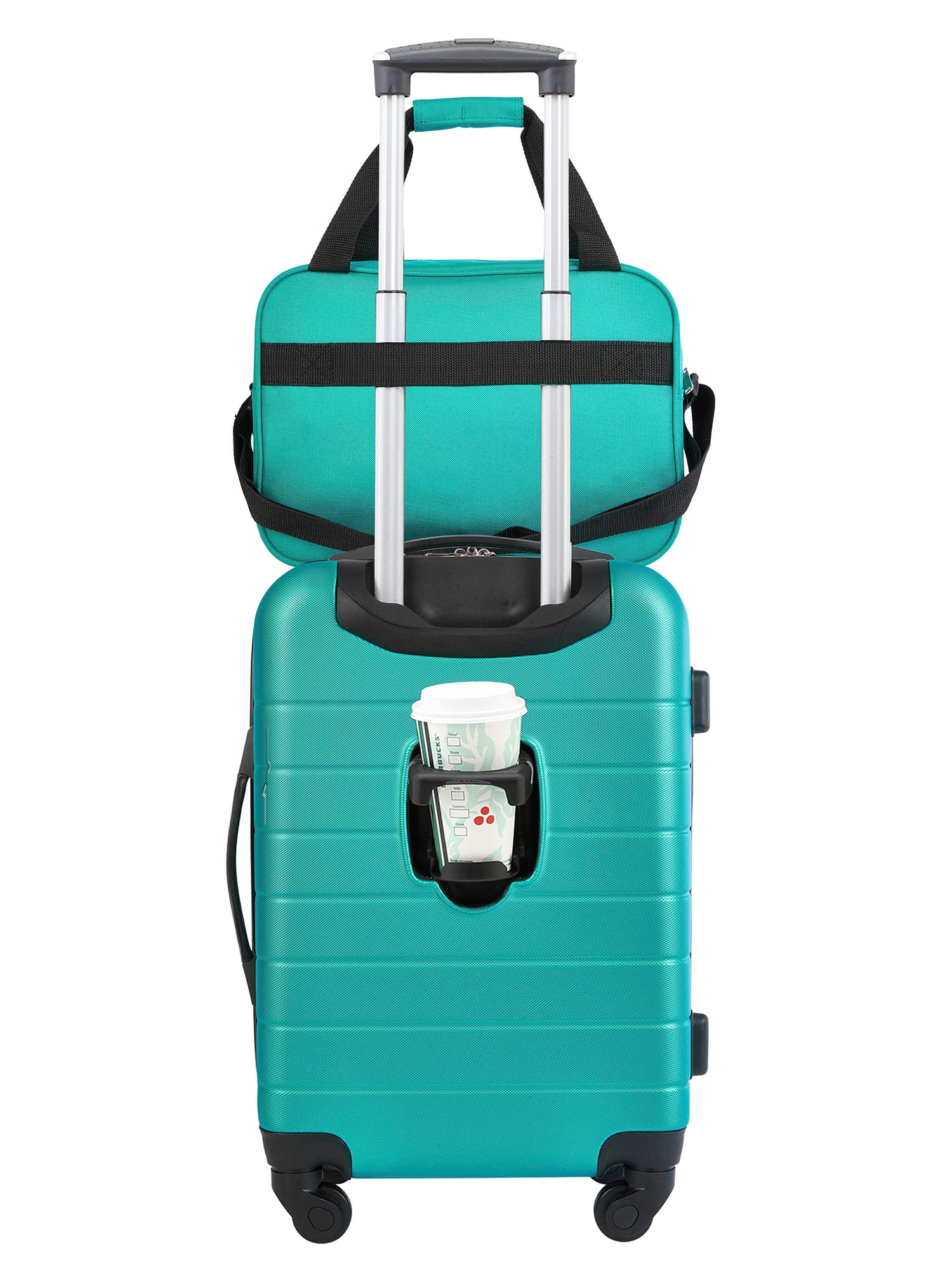 Wrangler 2-Piece Expandable Hard Side Carry-on Luggage Set, Teal