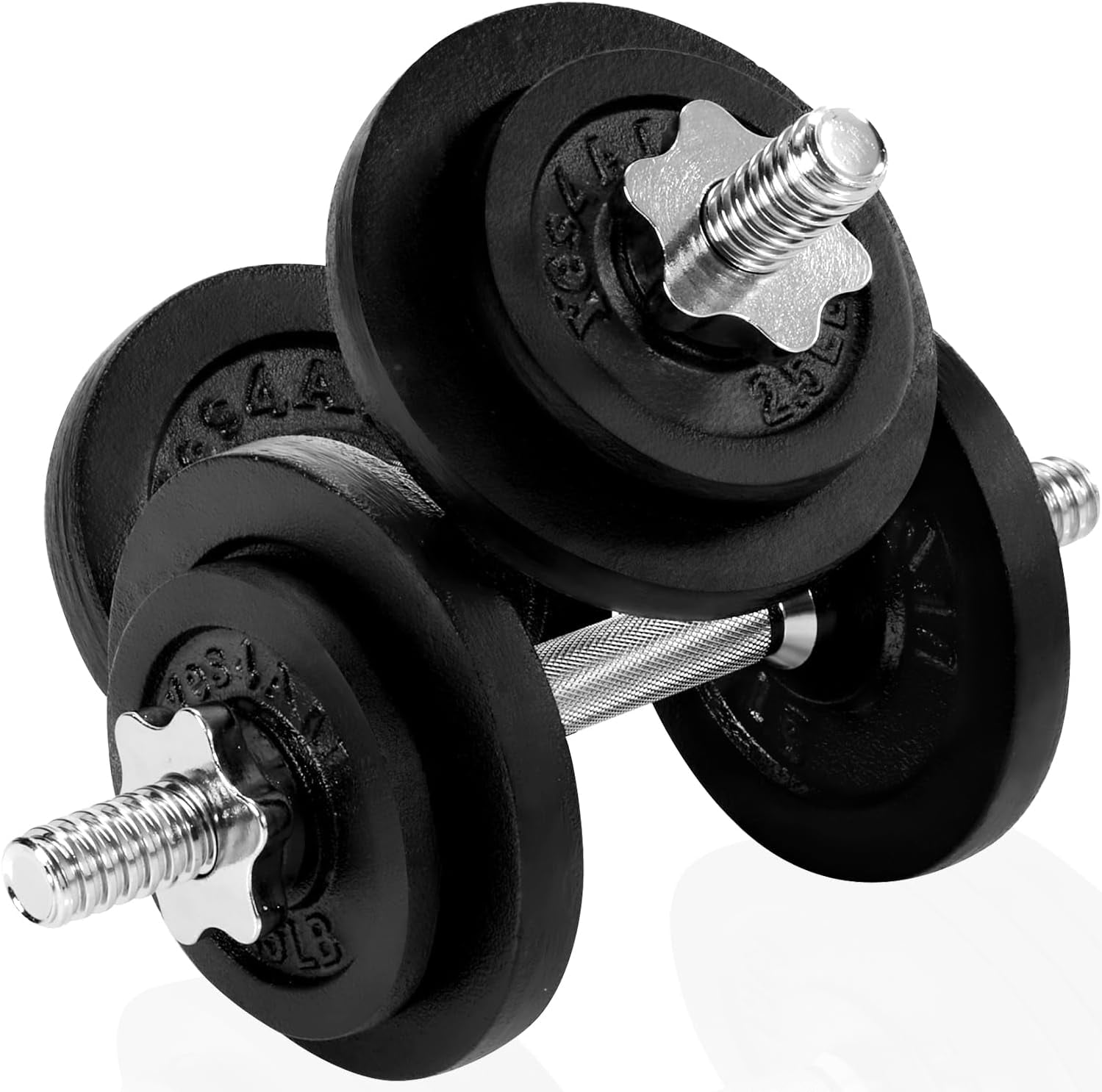 Yes4All 40 lbs Adjustable Dumbbell Weight Set, Cast Iron Dumbbell, Pair
