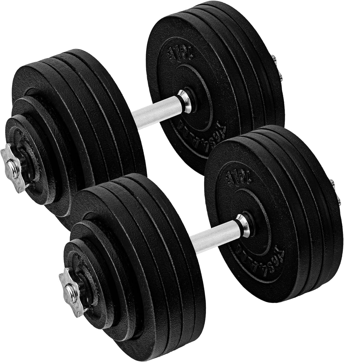 Yes4All 200lbs - Adjustable Dumbbell Set with Weight Plates, Star Lock Collars/Connector
