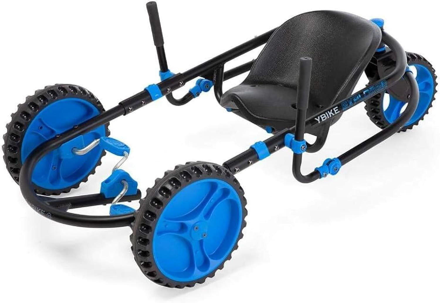 YBIKE Explorer Pedal Car, Three Wheel Go-Kart, Up to 155 lbs, Ages 5 & up - Blue