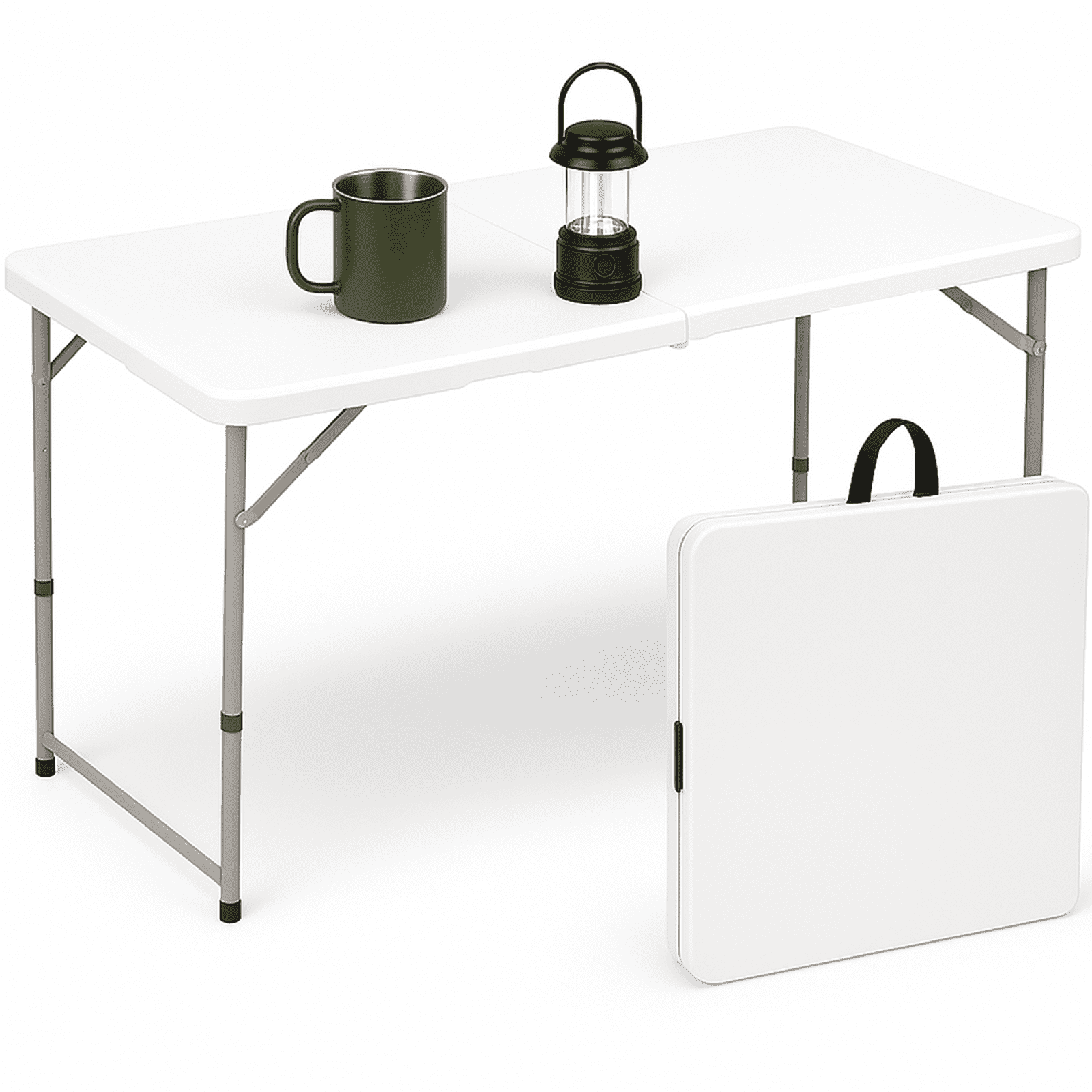 YouYeap 4 Foot Folding Table White