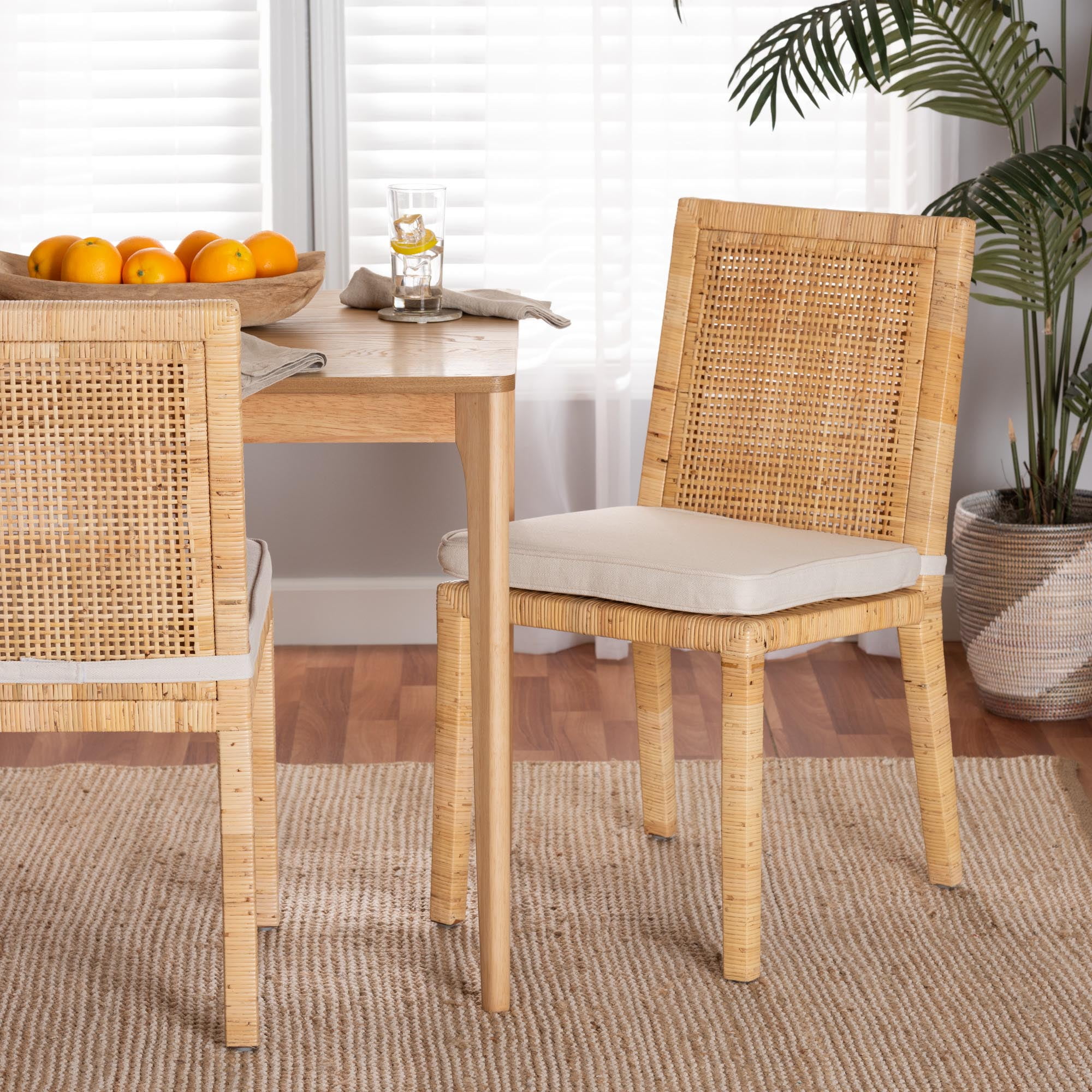 bali & pari Sofia Dining Chair, Natural