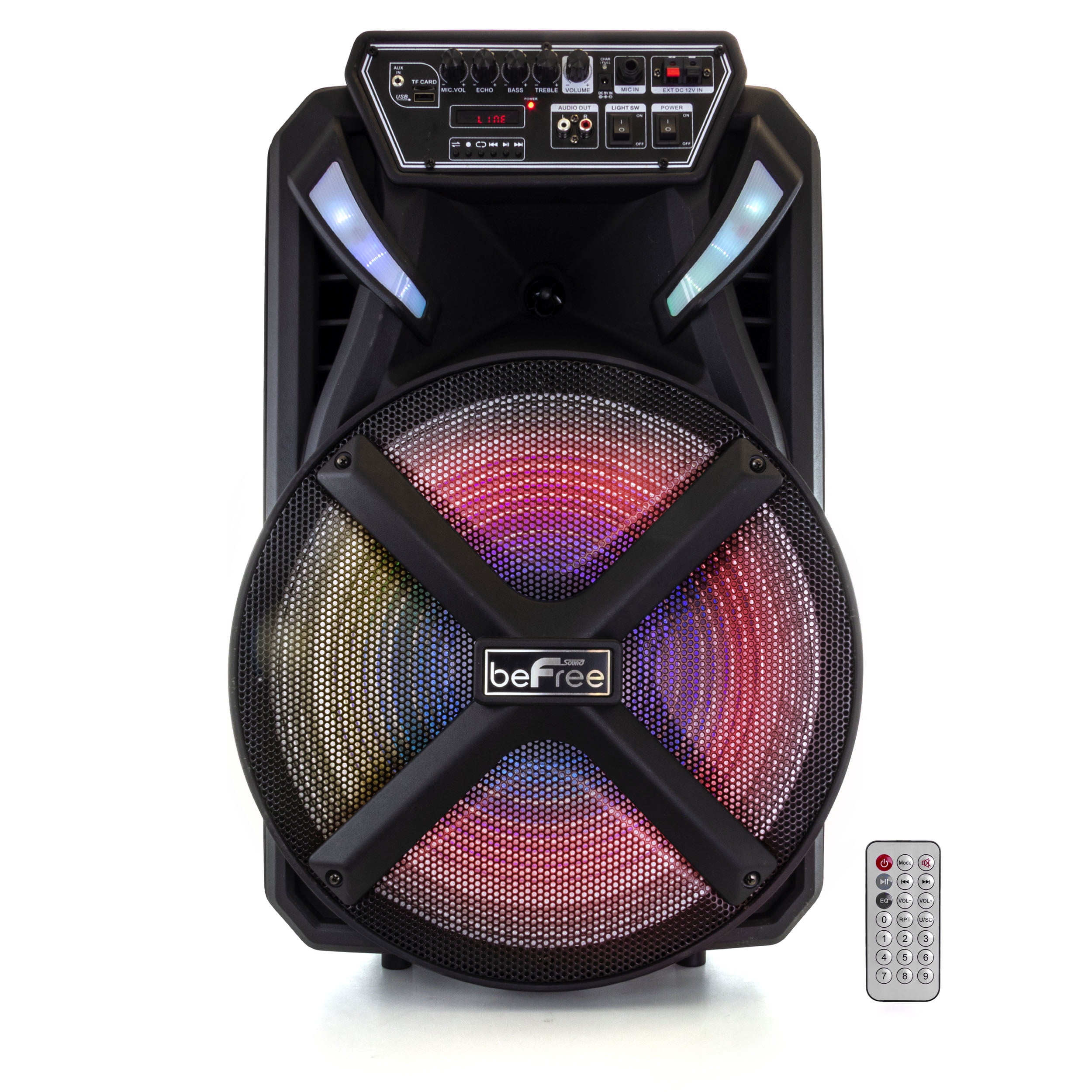 beFree Sound Portable Bluetooth Speaker with FM Transmitter, Black, BFS-2115