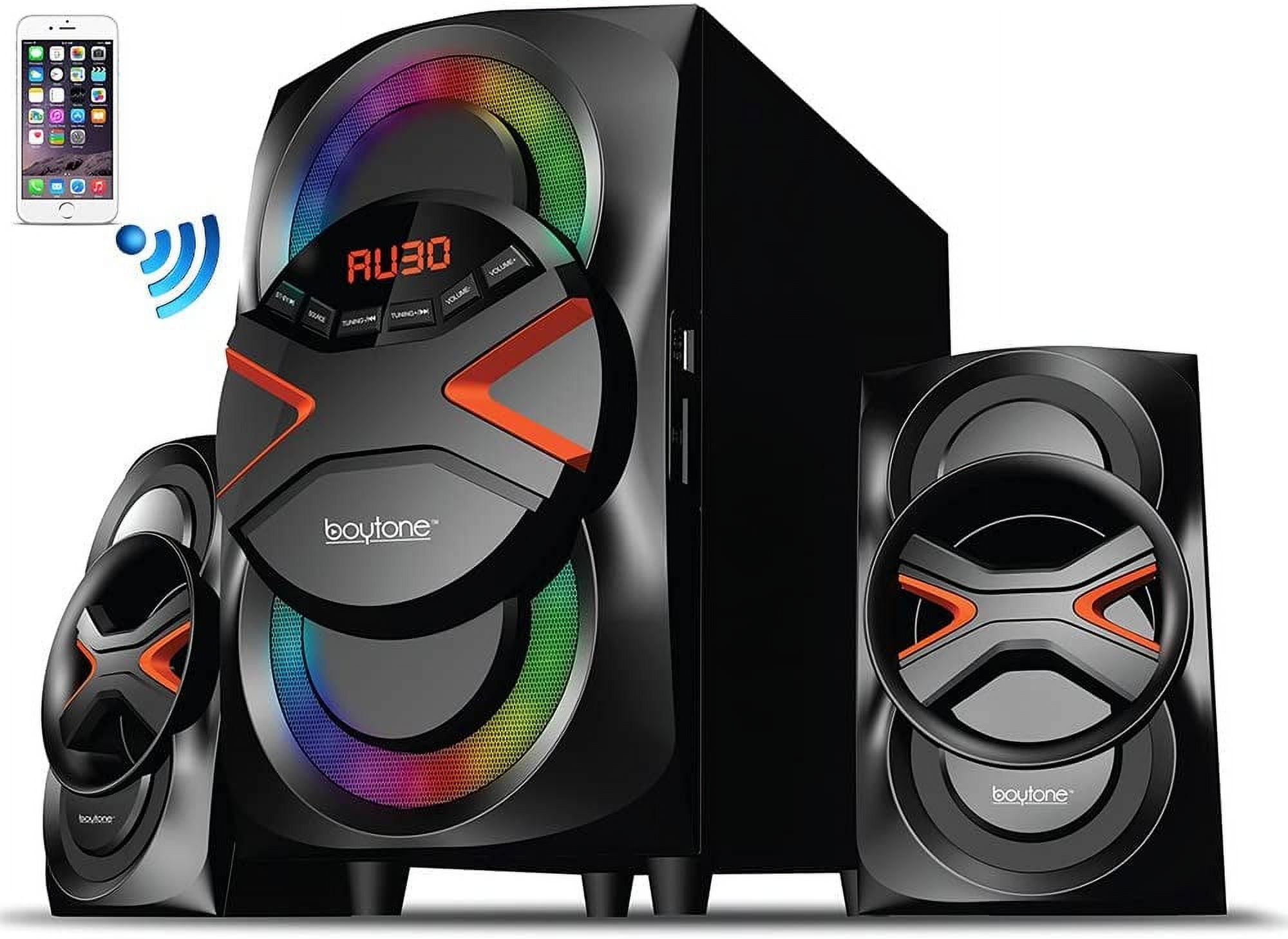 boytone BT-326F 2.1 Bluetooth Speaker System, 60 W RMS