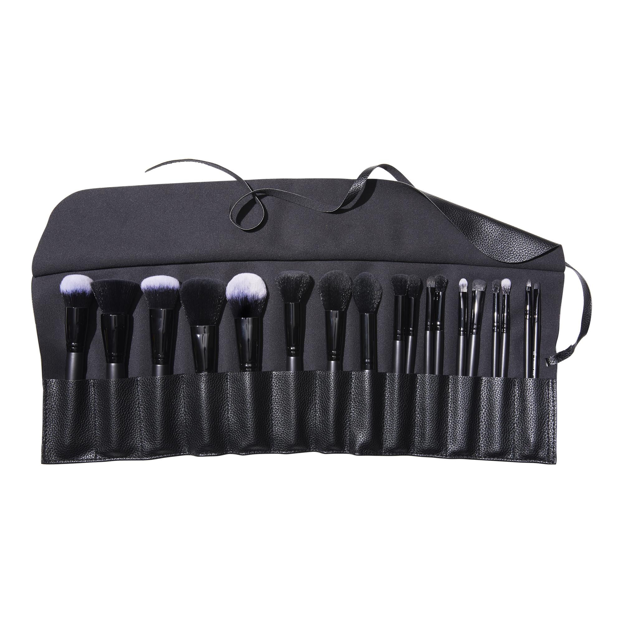 e.l.f. 19 Piece Makeup Brush Set & Roll, 19pc