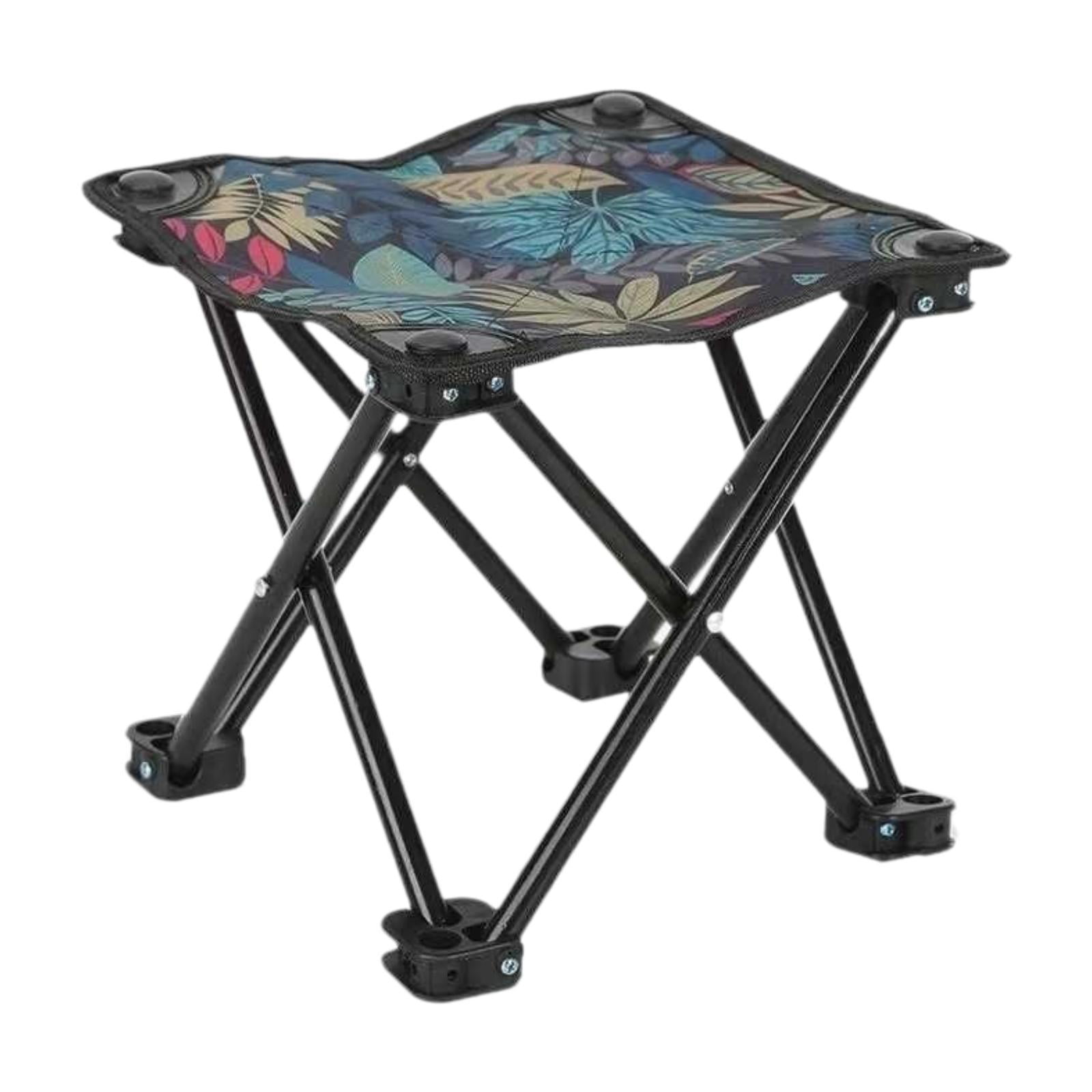 figatia Stool Camping Chair Foot Stool under Desk Footstool Easy to Carry Seat Chair Footrest for Backpacking