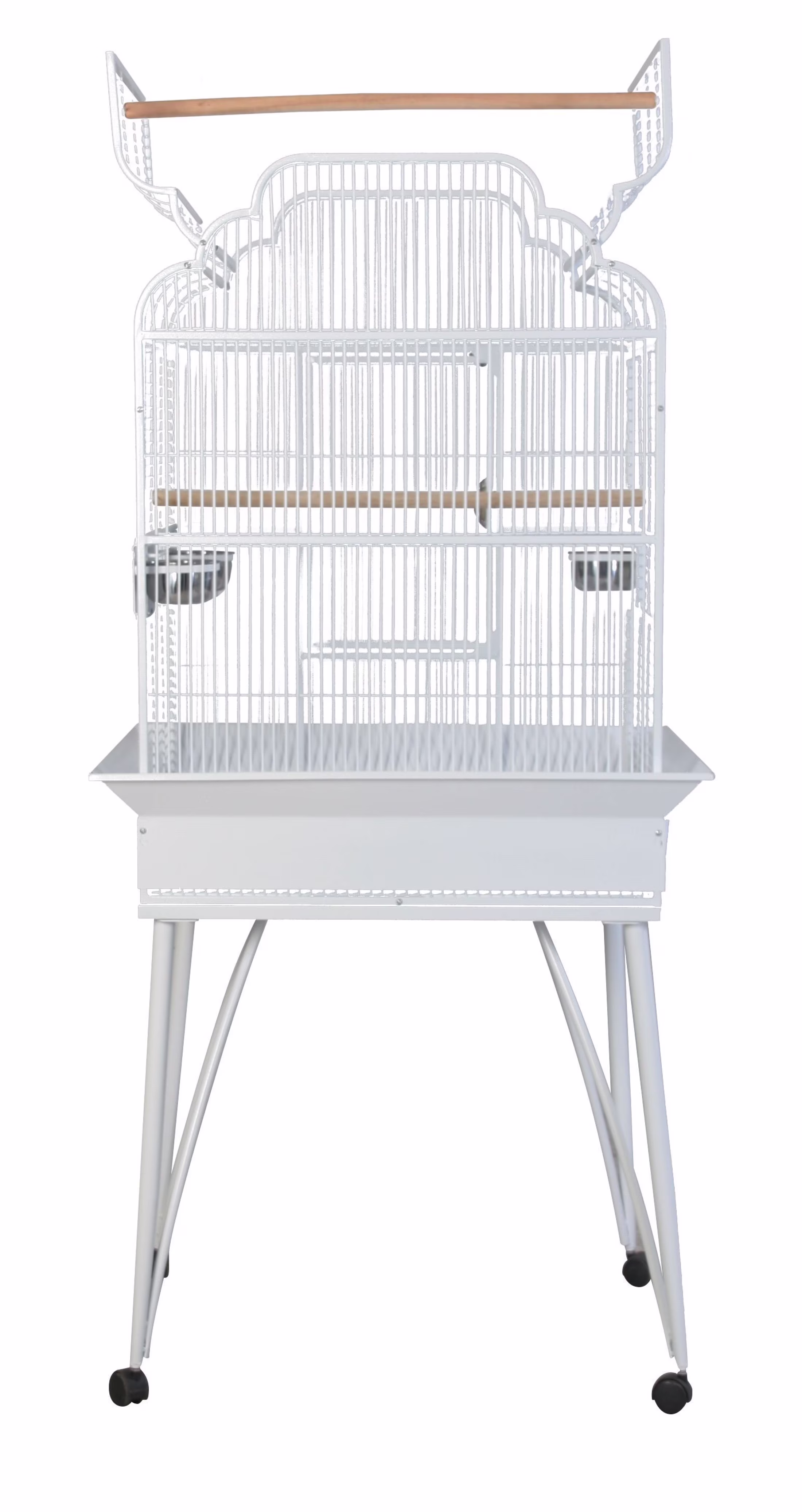 A and E Cage Co. Victorian Top Bird Cage-PureWhite