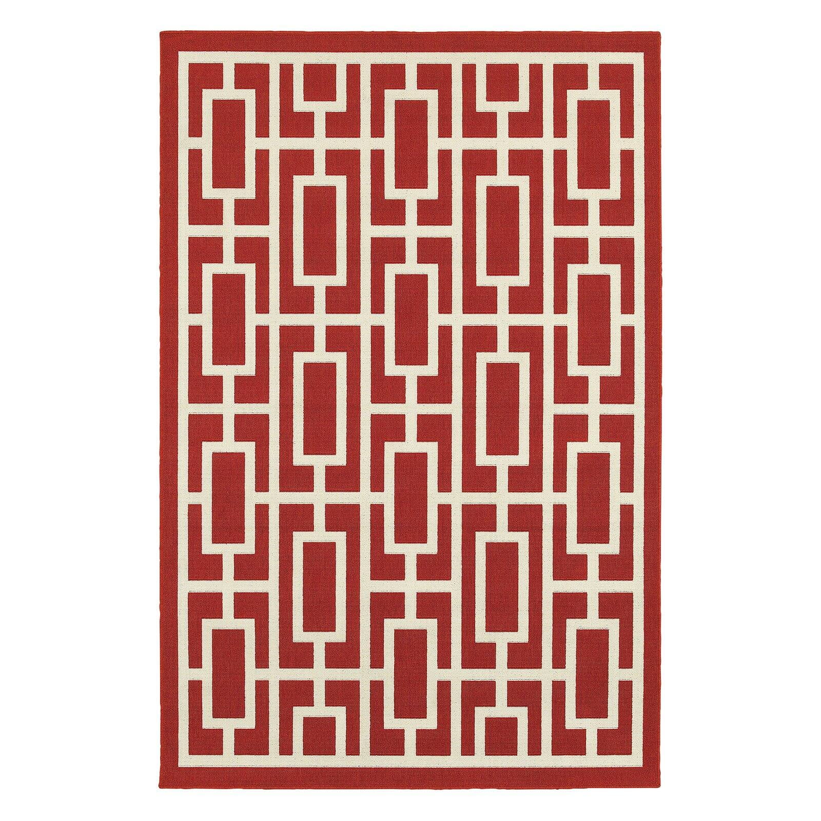 Avalon Home Mackay Geometric Tile Indoor/Outdoor Area Rug