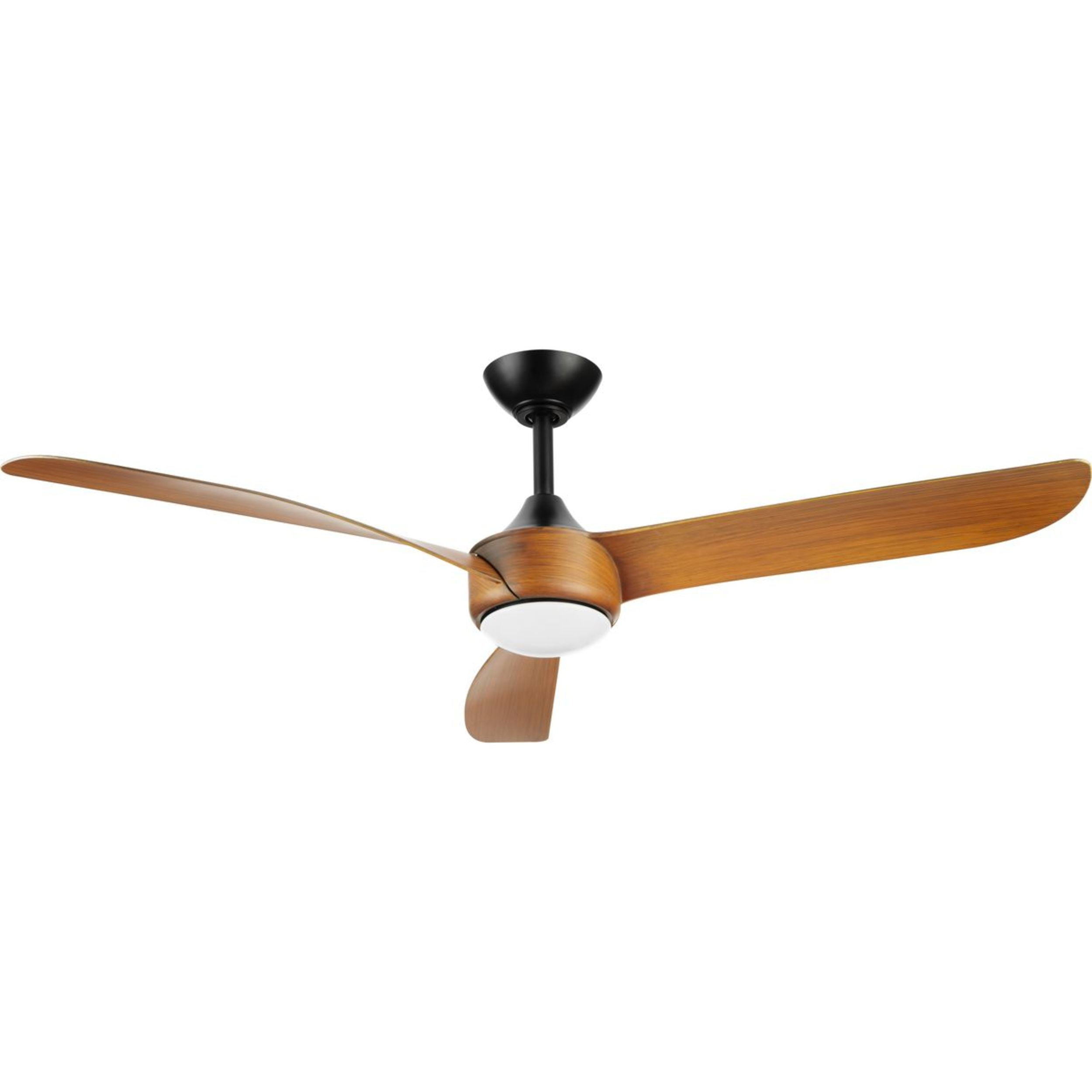 Avec Brechtin Collection 56'' Matte Black Modern 18W LED Indoor 3 Blade Ceiling Fan