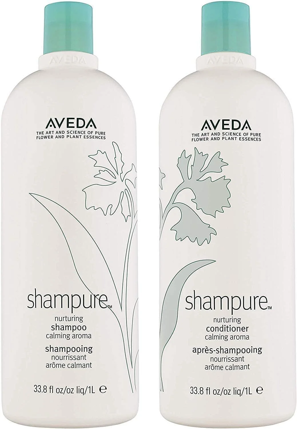 Aveda Shampure Nurturing Shampoo and Conditioner Set with Calming Aroma, 33.8oz Each