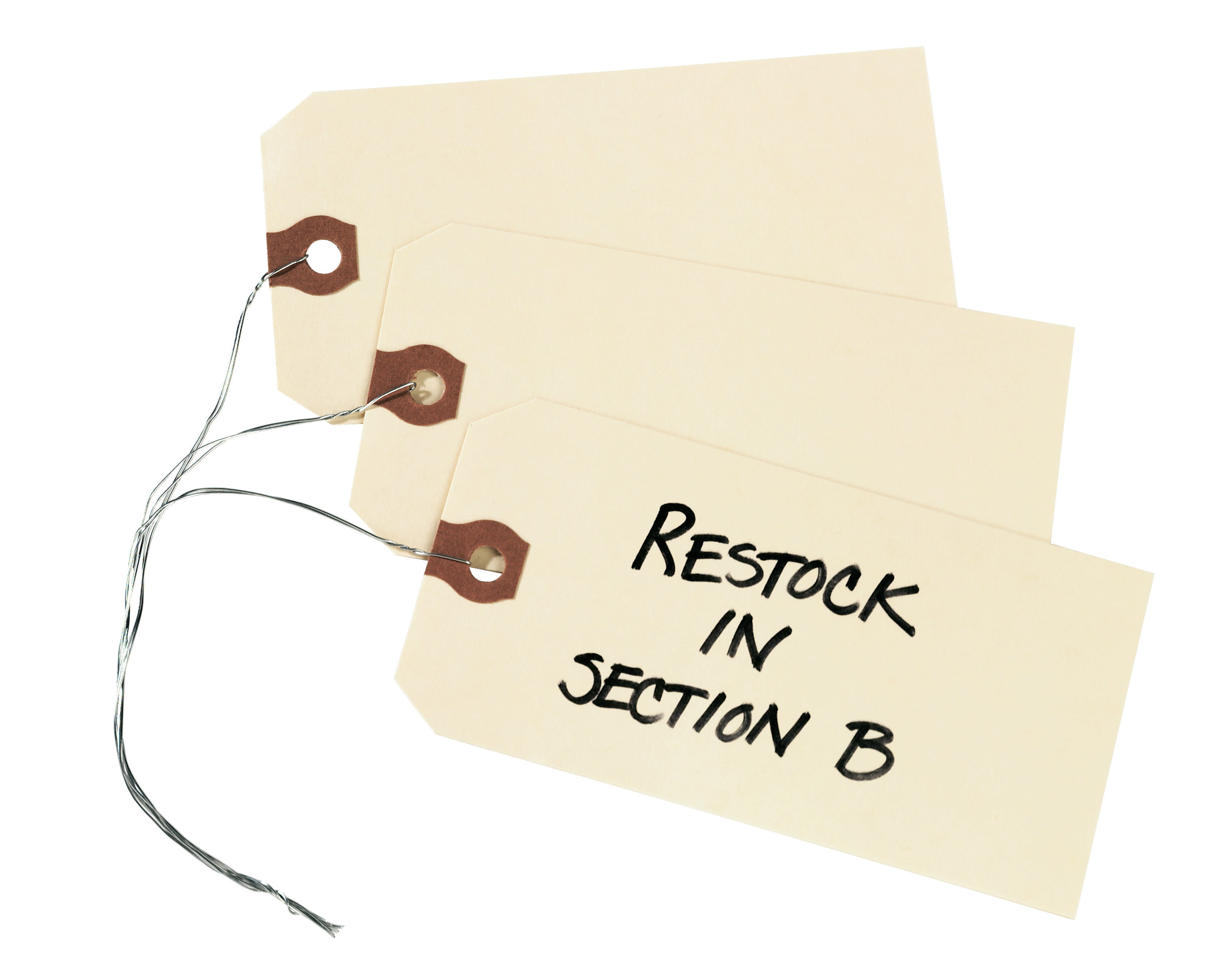 Avery Price Tags with String Attached, 11.5 pt. Stock, 4-3/4" x 2-3/8", 1,000 Manila Hang Tags (12605)