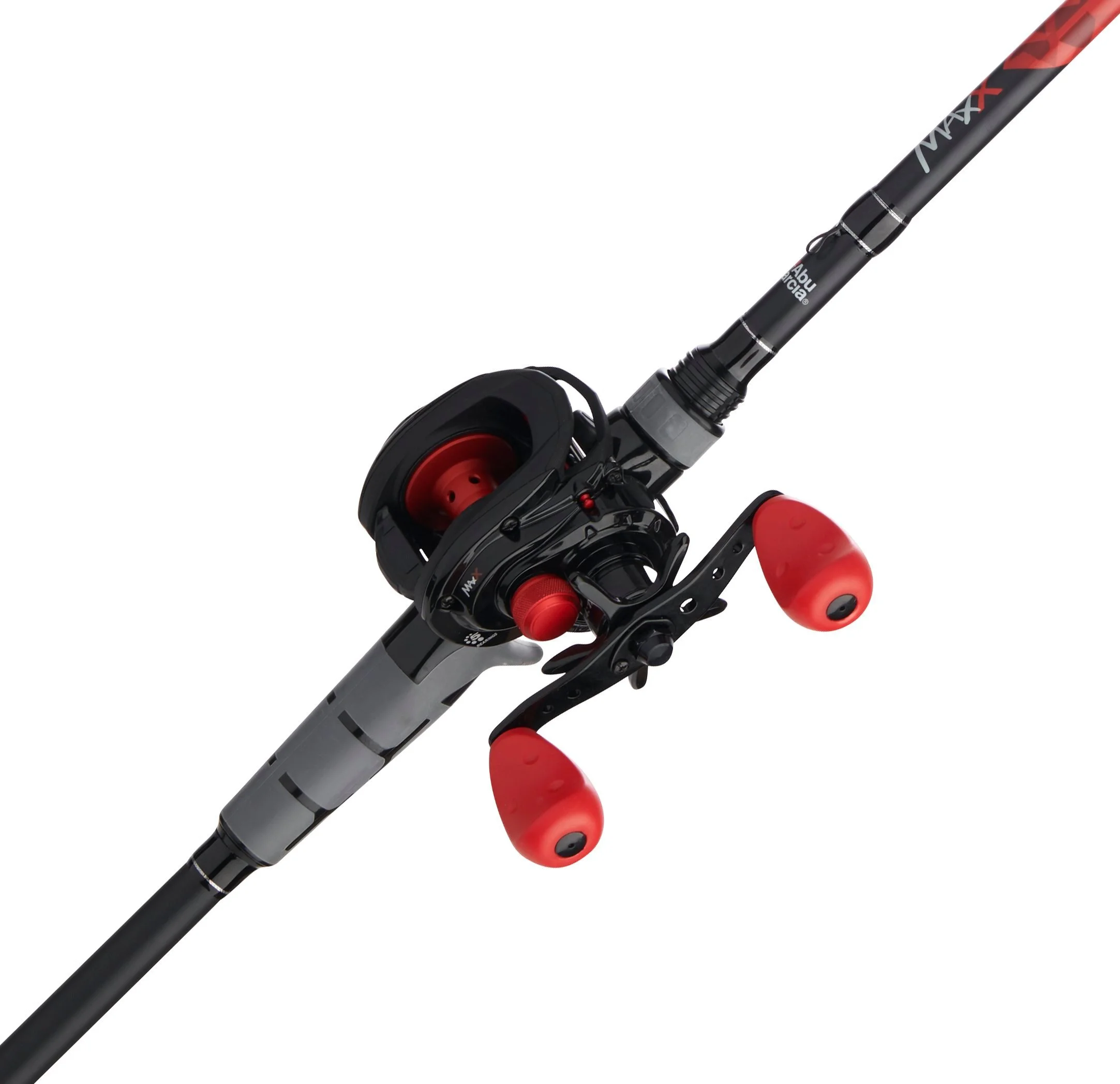 Abu Garcia Max X Baitcast Fishing Combo, 6'6" Medium Rod, Right Handed Reel