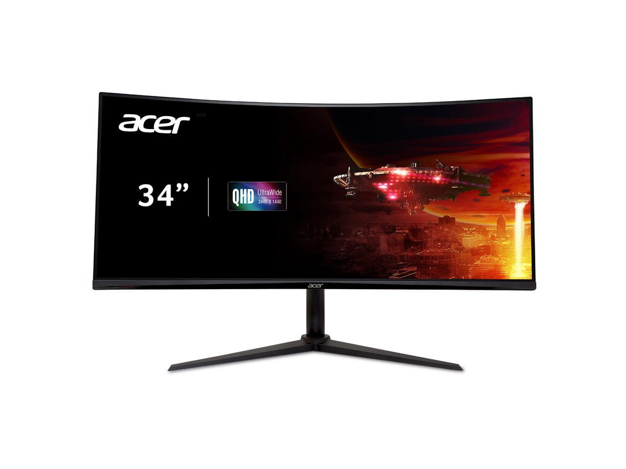 Acer Nitro XZ342CU V3bmiiphx 34" 1500R 21:9 Curved QHD (3440 x 1440) AMD FreeSync Premium Gaming Monitor, 180Hz Refresh Rate, 1ms VRB, VESA DisplayHDR 400, VESA Mounting Compliant (1 x Display Ports