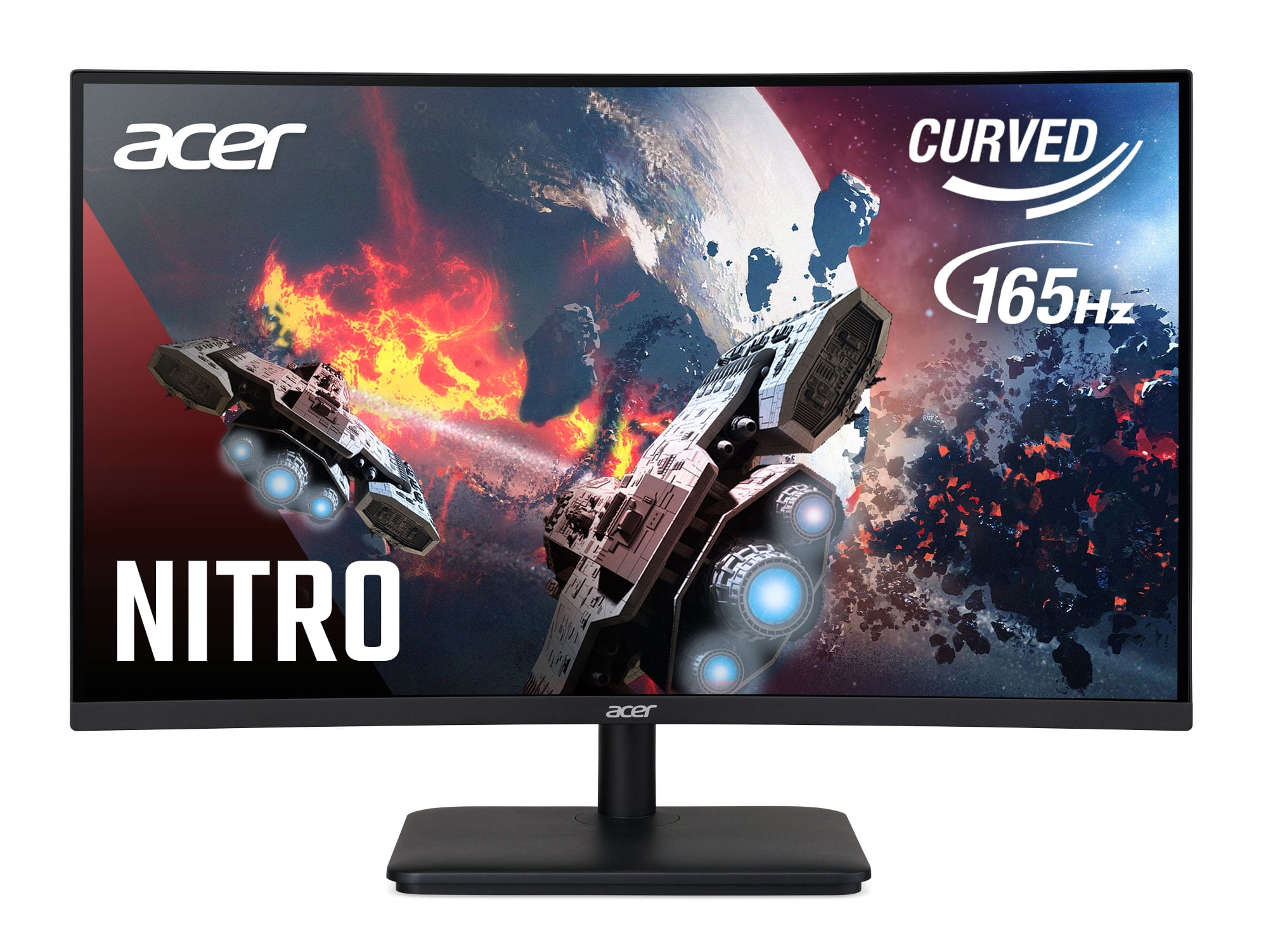 Acer Nitro 27" FHD (1920x1080) Curved 165Hz Gaming Monitor, Black, ED270R Sbiipx, New
