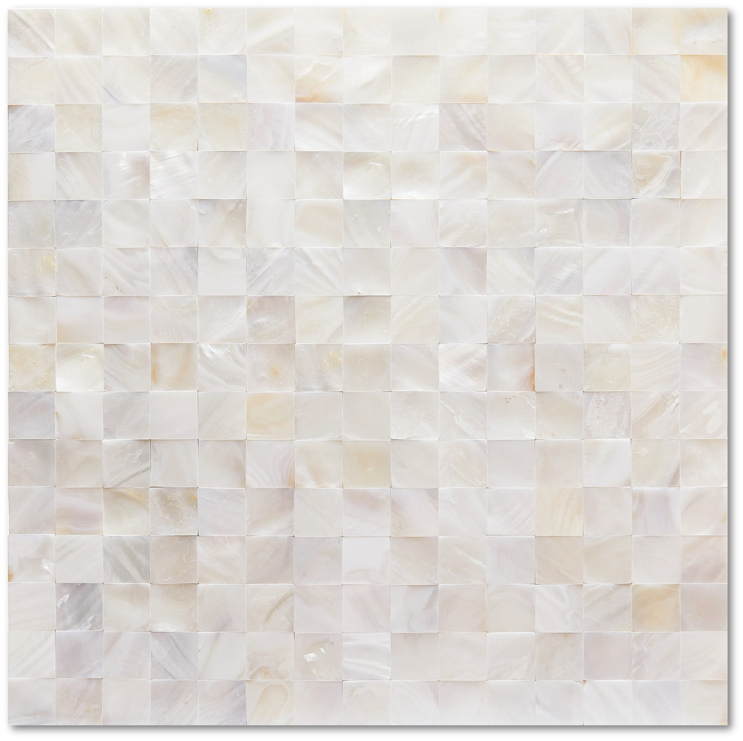 Acopelo Peel and Stick Mother of Pearl Mosaic Tile Natural White 12" x 12" for Backsplash, Kitchen Wall, Fireplace - 6 Tiles